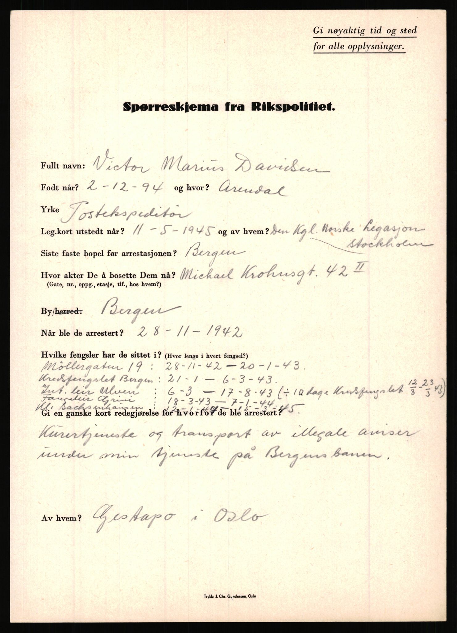 Rikspolitisjefen, AV/RA-S-1560/L/L0003: Bua, Bjarne - Erdal, Ingolf, 1940-1945, p. 436