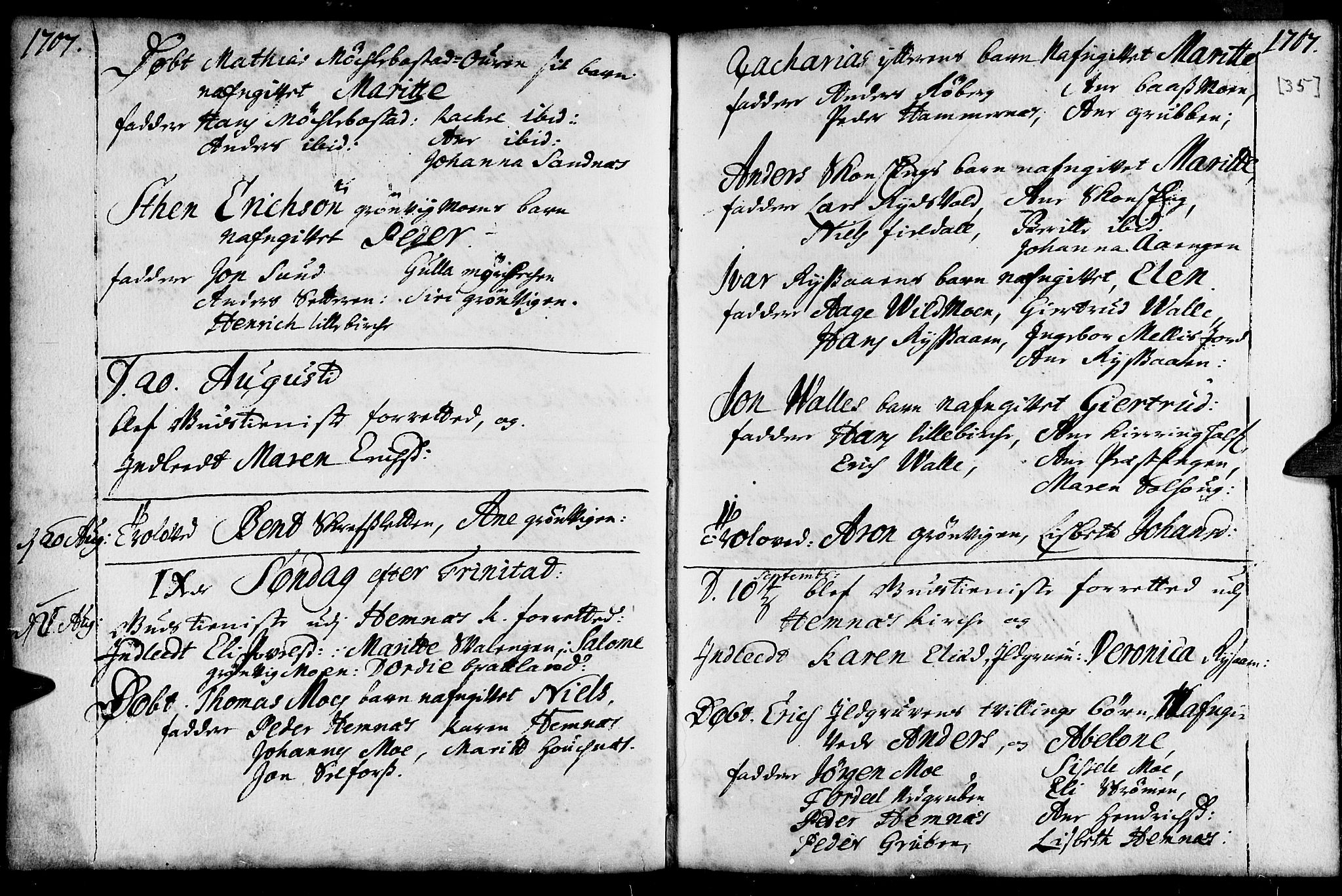 Ministerialprotokoller, klokkerbøker og fødselsregistre - Nordland, AV/SAT-A-1459/825/L0345: Parish register (official) no. 825A01, 1704-1728, p. 35
