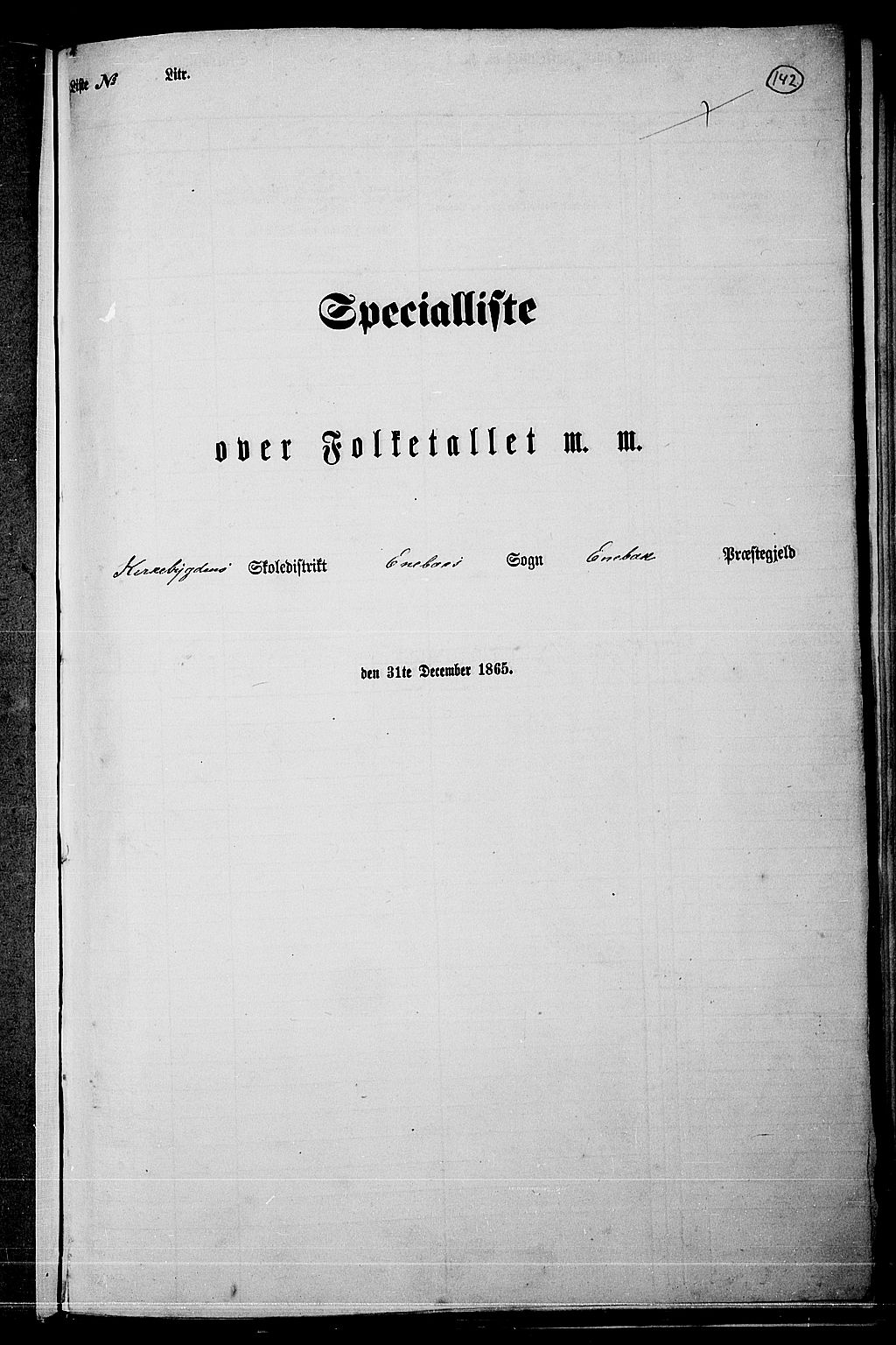 RA, 1865 census for Enebakk, 1865, p. 124