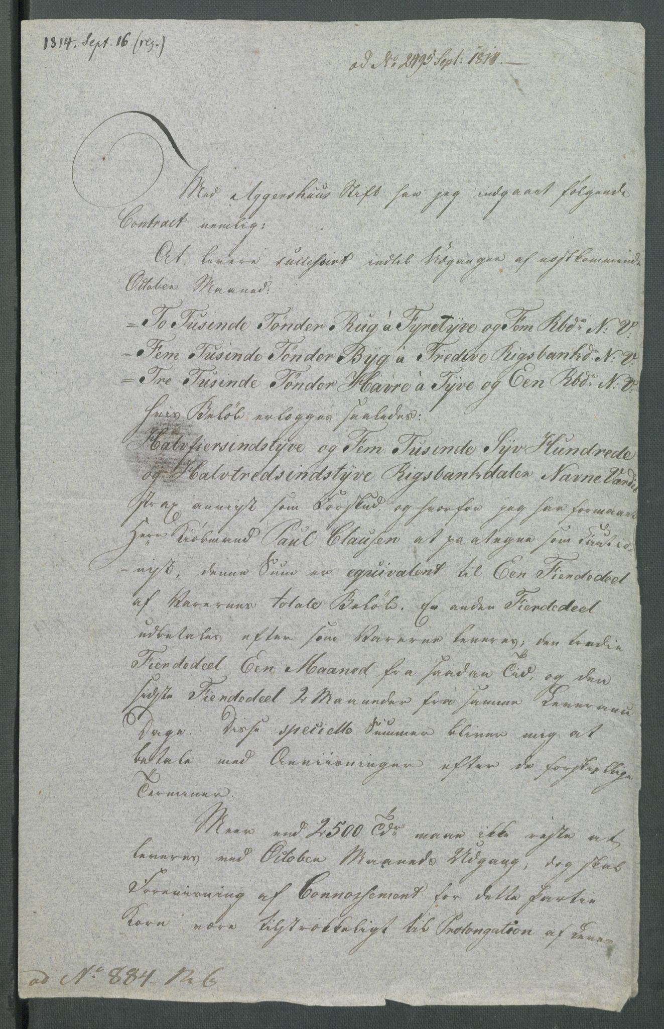 Forskjellige samlinger, Historisk-kronologisk samling, AV/RA-EA-4029/G/Ga/L0009A: Historisk-kronologisk samling. Dokumenter fra januar og ut september 1814. , 1814, p. 320