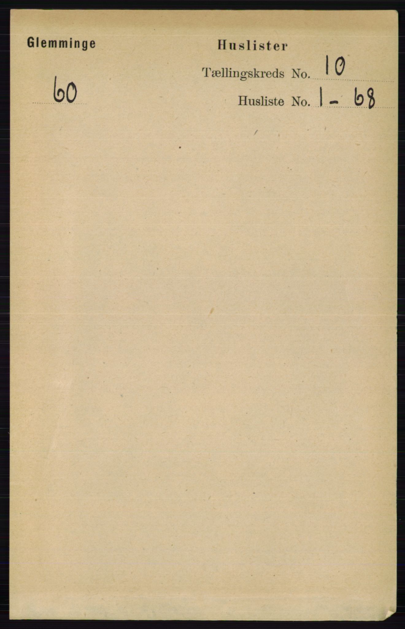 RA, 1891 census for 0132 Glemmen, 1891, p. 9900