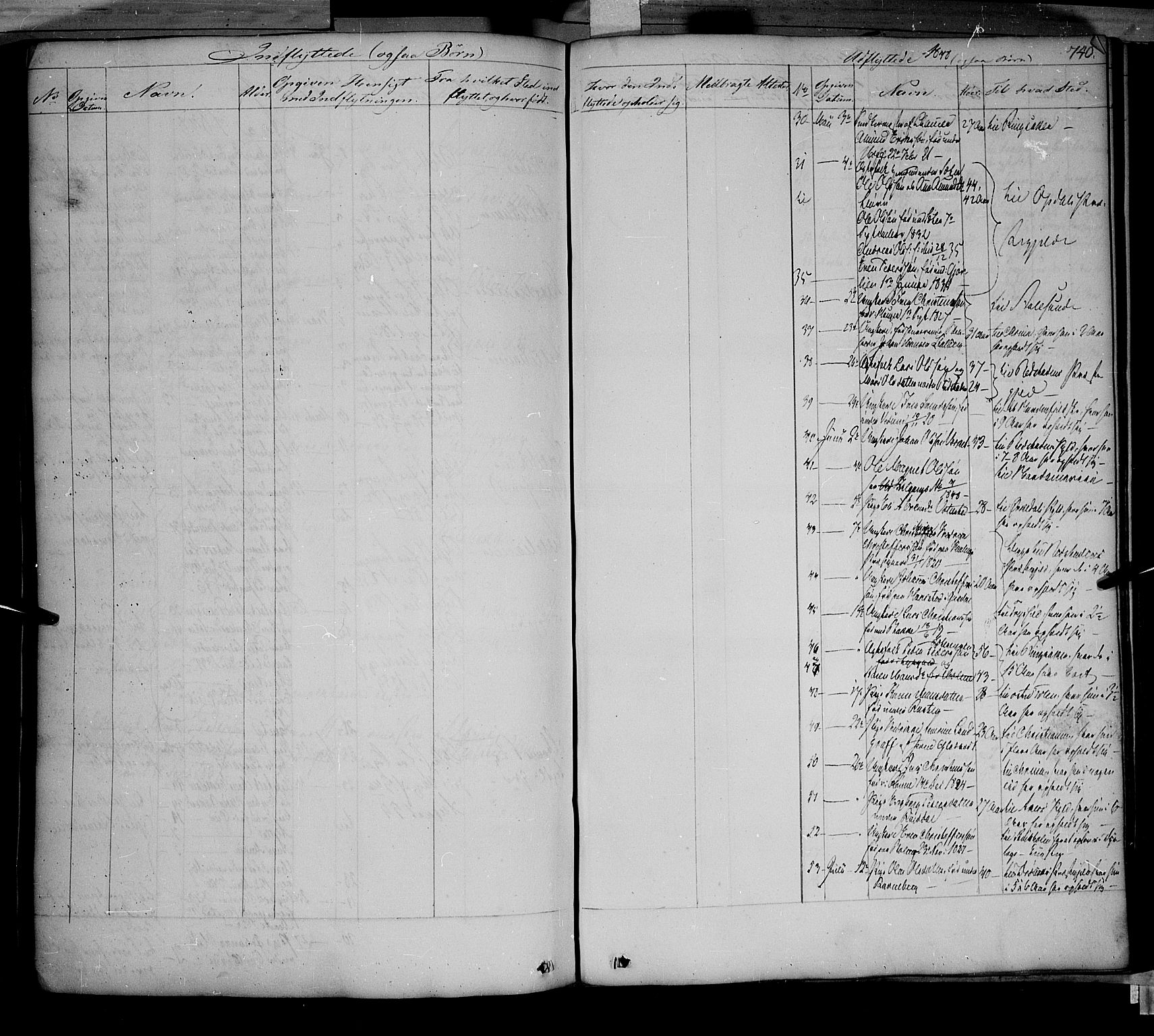 Fåberg prestekontor, SAH/PREST-086/H/Ha/Haa/L0005: Parish register (official) no. 5, 1836-1854, p. 739-740