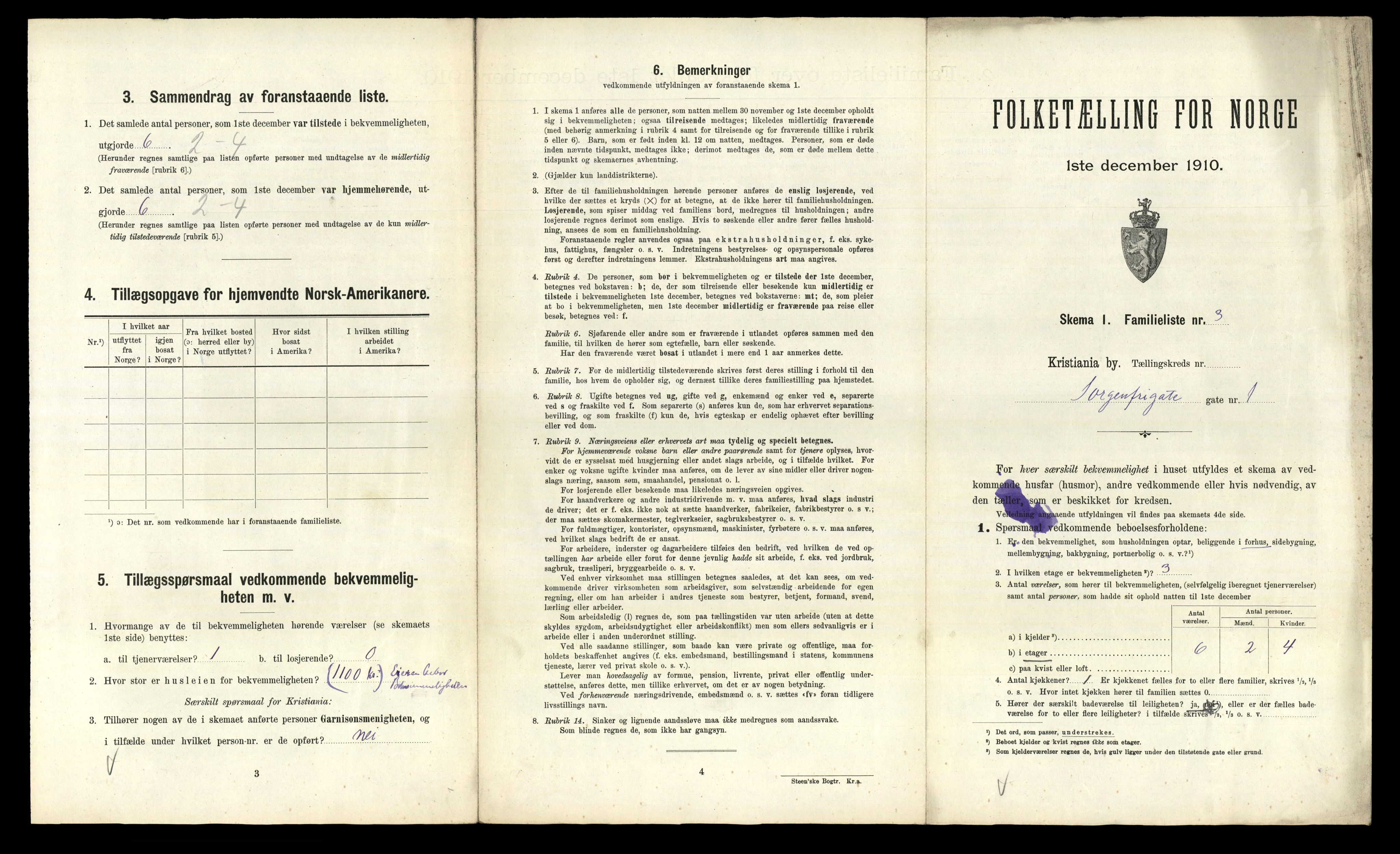 RA, 1910 census for Kristiania, 1910, p. 95235