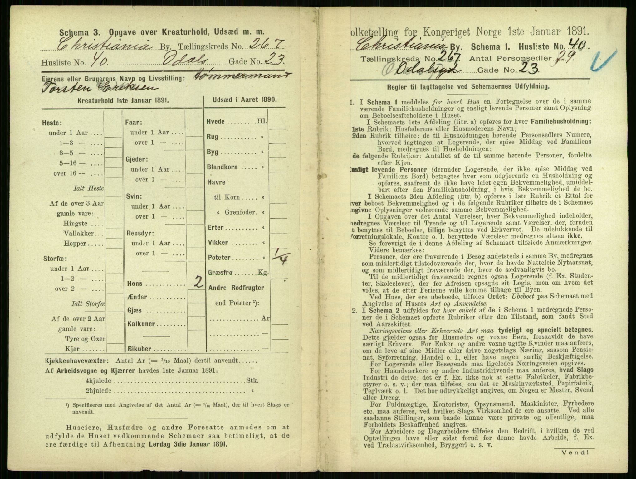 RA, 1891 census for 0301 Kristiania, 1891, p. 161543