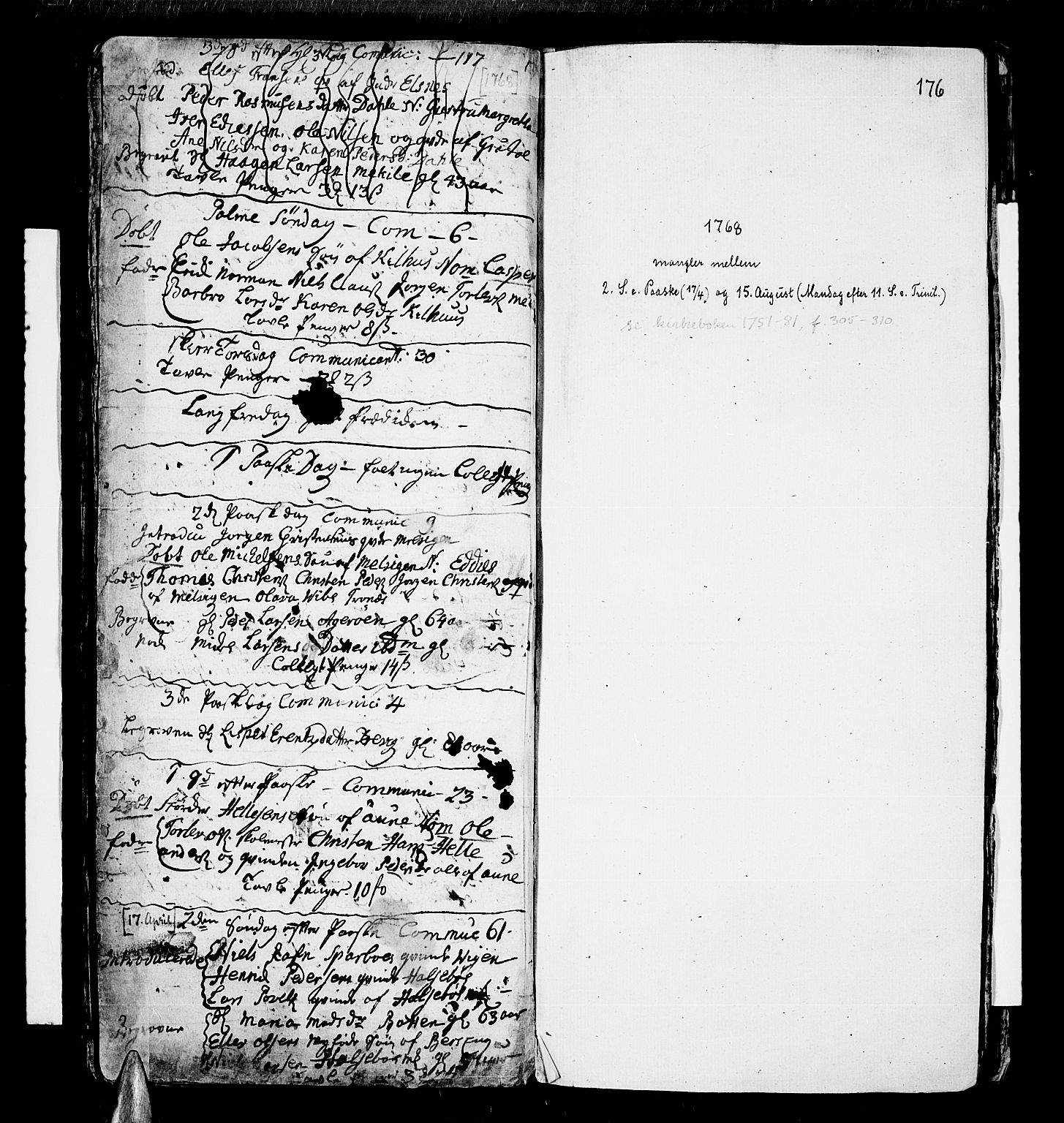 Trondenes sokneprestkontor, SATØ/S-1319/H/Ha/L0001kirke: Parish register (official) no. 1, 1744-1777, p. 176