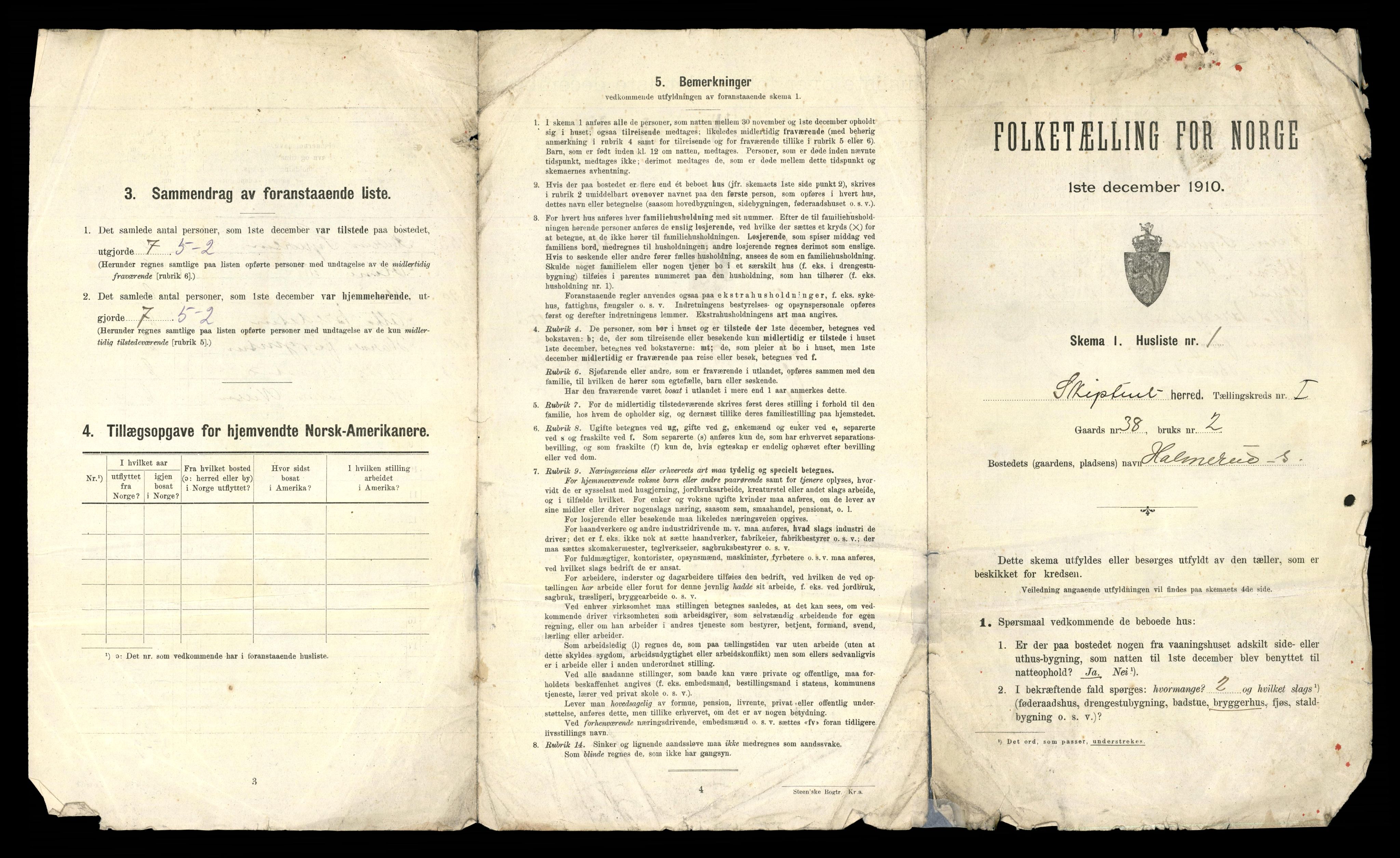 RA, 1910 census for Skiptvet, 1910, p. 23