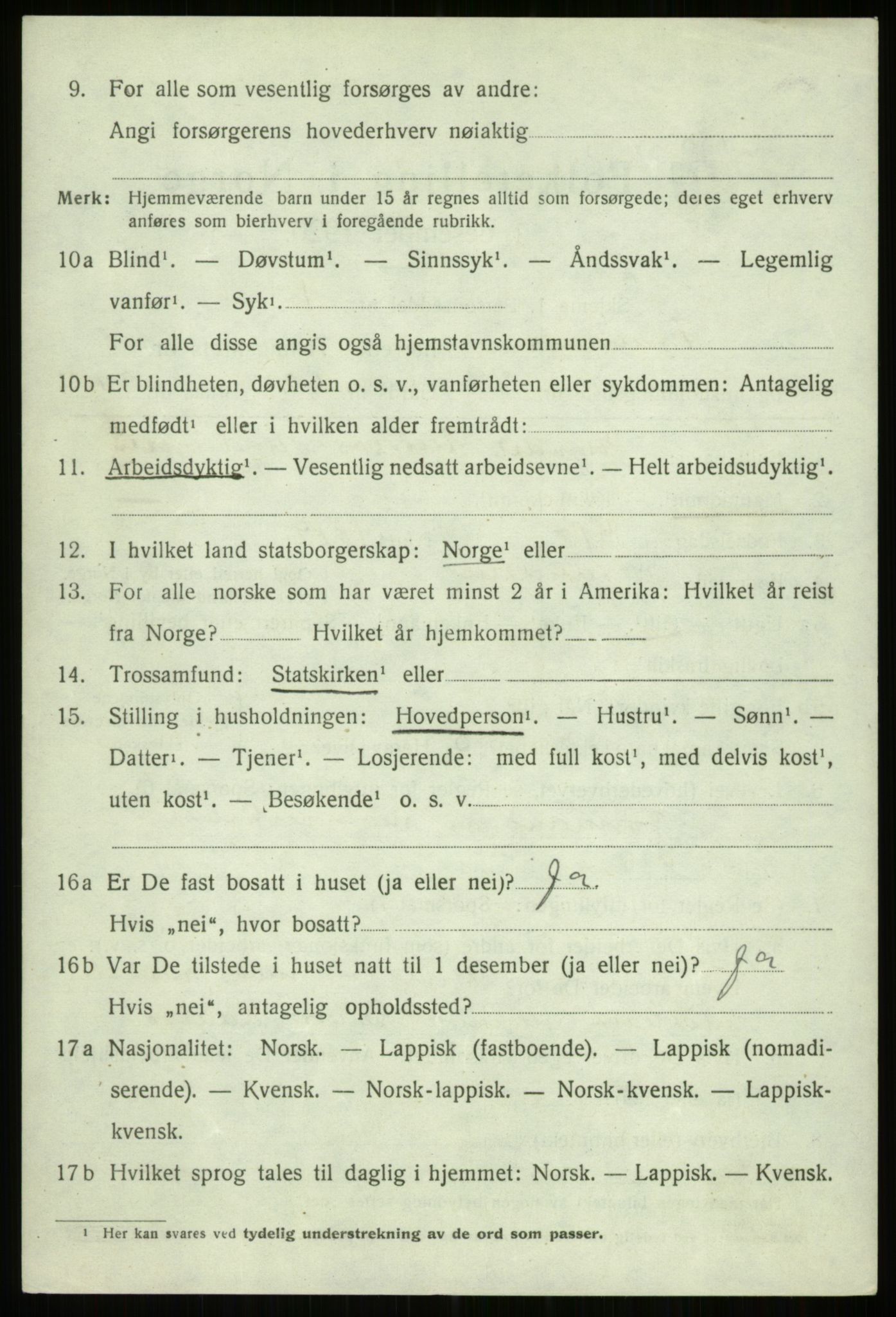 SATØ, 1920 census for Trondenes, 1920, p. 16787