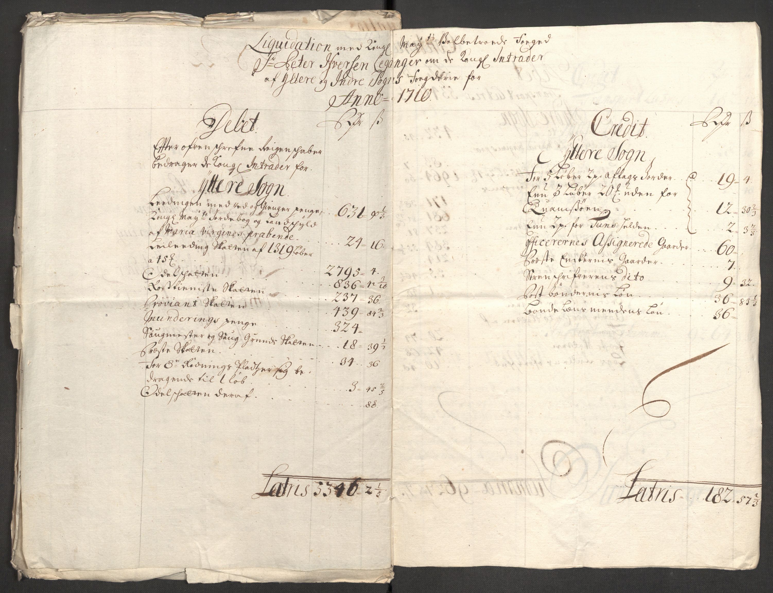 Rentekammeret inntil 1814, Reviderte regnskaper, Fogderegnskap, AV/RA-EA-4092/R52/L3316: Fogderegnskap Sogn, 1709-1710, p. 208