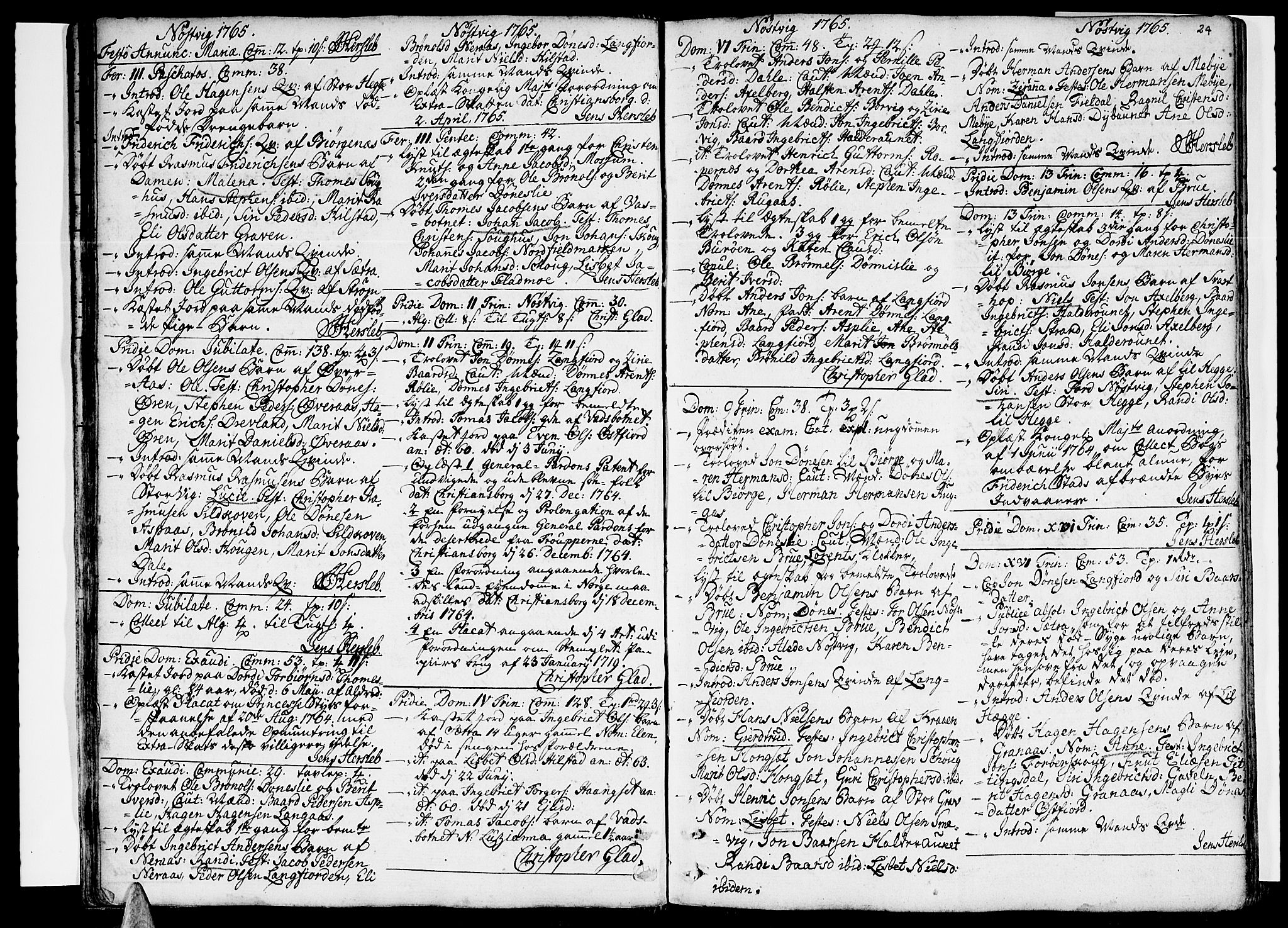 Ministerialprotokoller, klokkerbøker og fødselsregistre - Nordland, SAT/A-1459/814/L0222: Parish register (official) no. 814A03, 1752-1819, p. 24