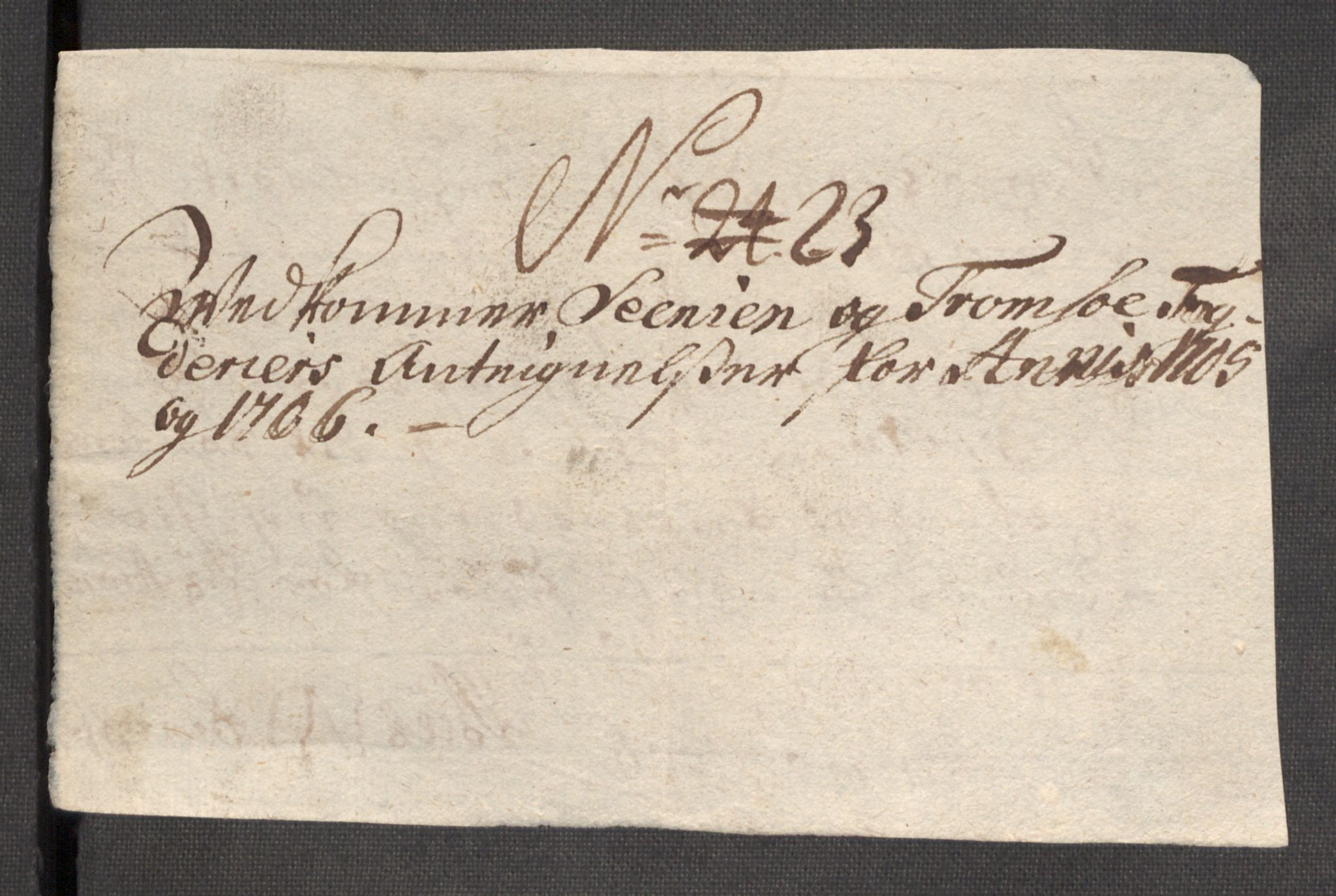 Rentekammeret inntil 1814, Reviderte regnskaper, Fogderegnskap, AV/RA-EA-4092/R68/L4756: Fogderegnskap Senja og Troms, 1705-1707, p. 211