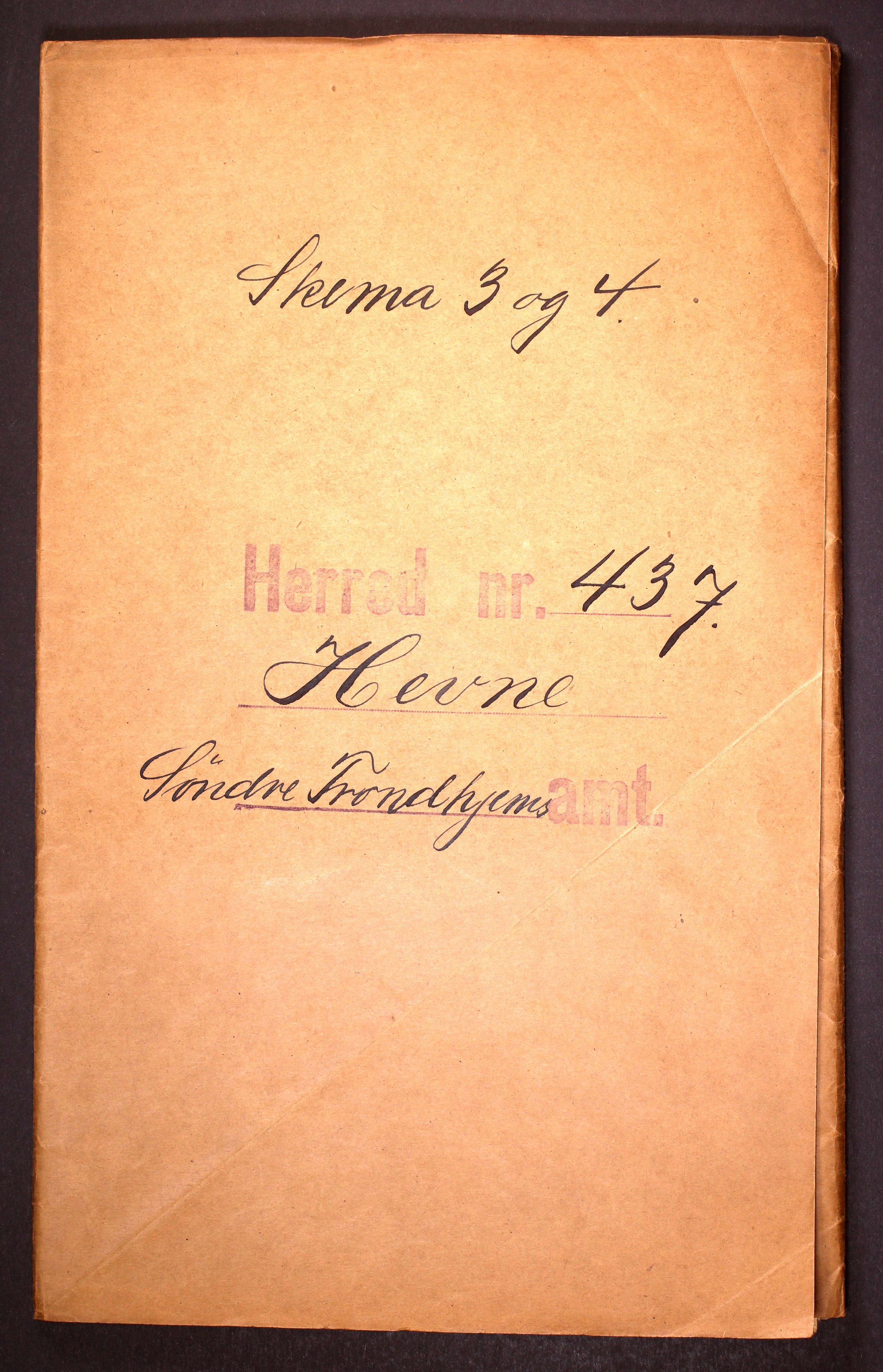 RA, 1910 census for Hemne, 1910, p. 1