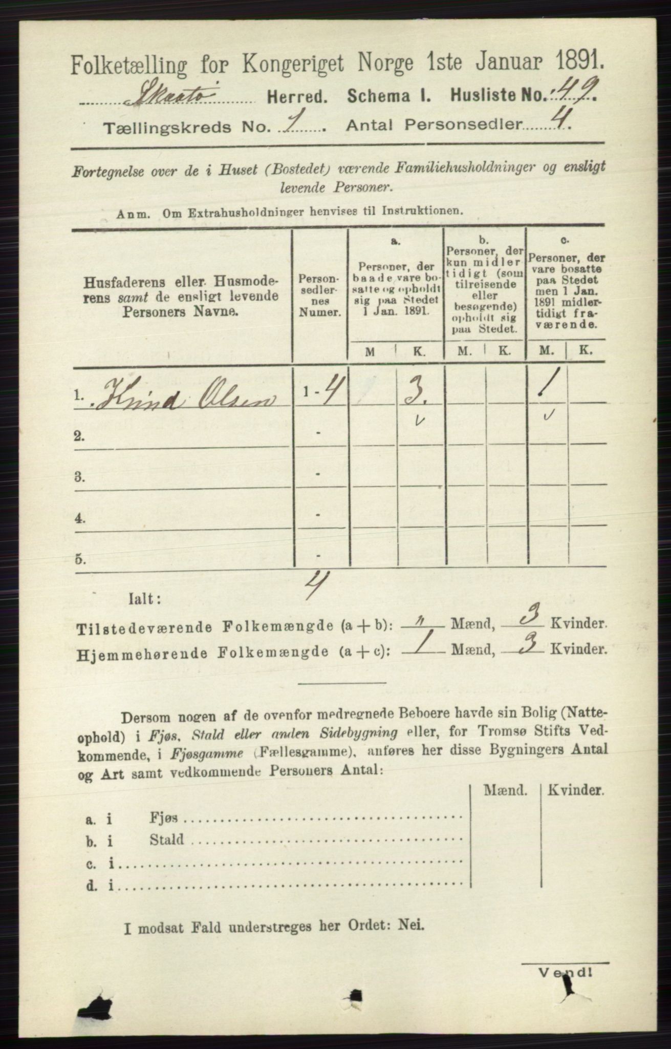 RA, 1891 census for 0815 Skåtøy, 1891, p. 88