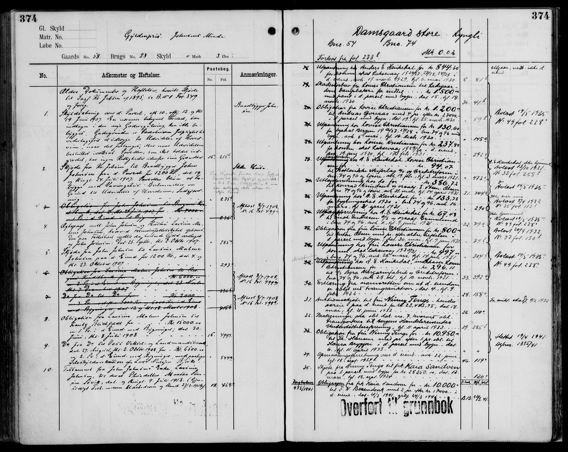 Midhordland sorenskriveri, AV/SAB-A-3001/1/G/Ga/Gab/L0114: Mortgage register no. II.A.b.114, p. 374