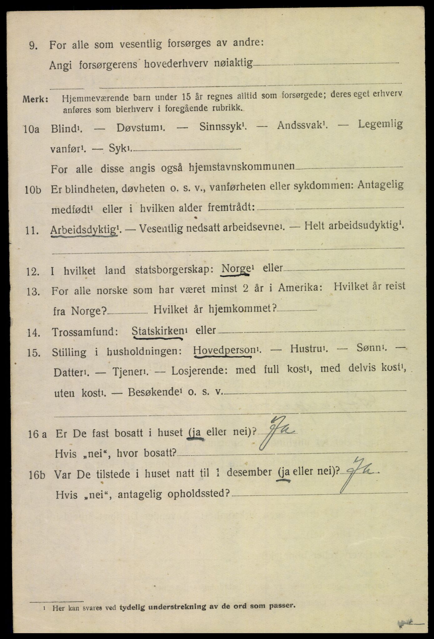 SAH, 1920 census for Lesja, 1920, p. 4707