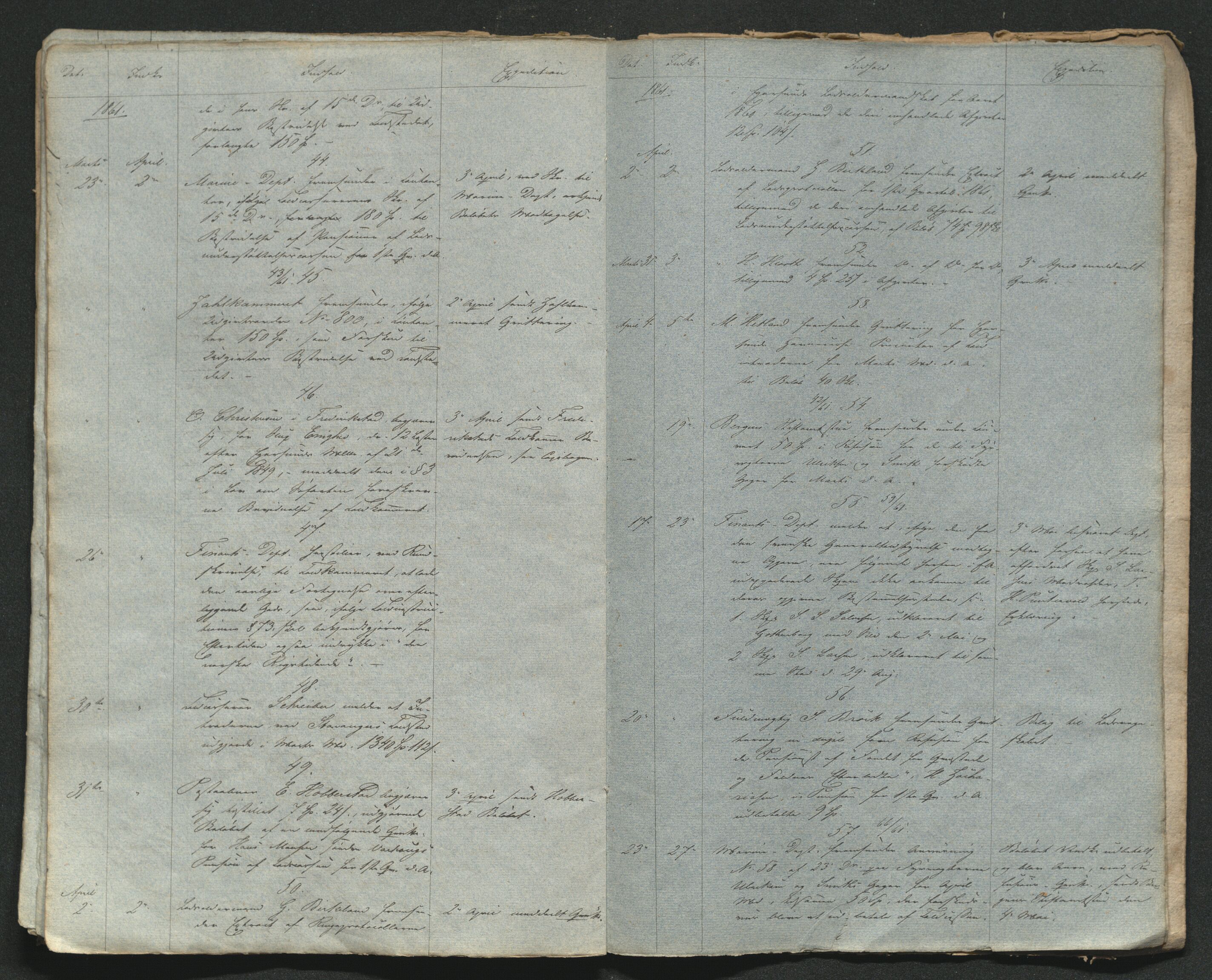 Egersund tollstasjon, AV/SAST-A-101503/01/O/L0219/0003: Diverse / Brevjournal, 1858-1861