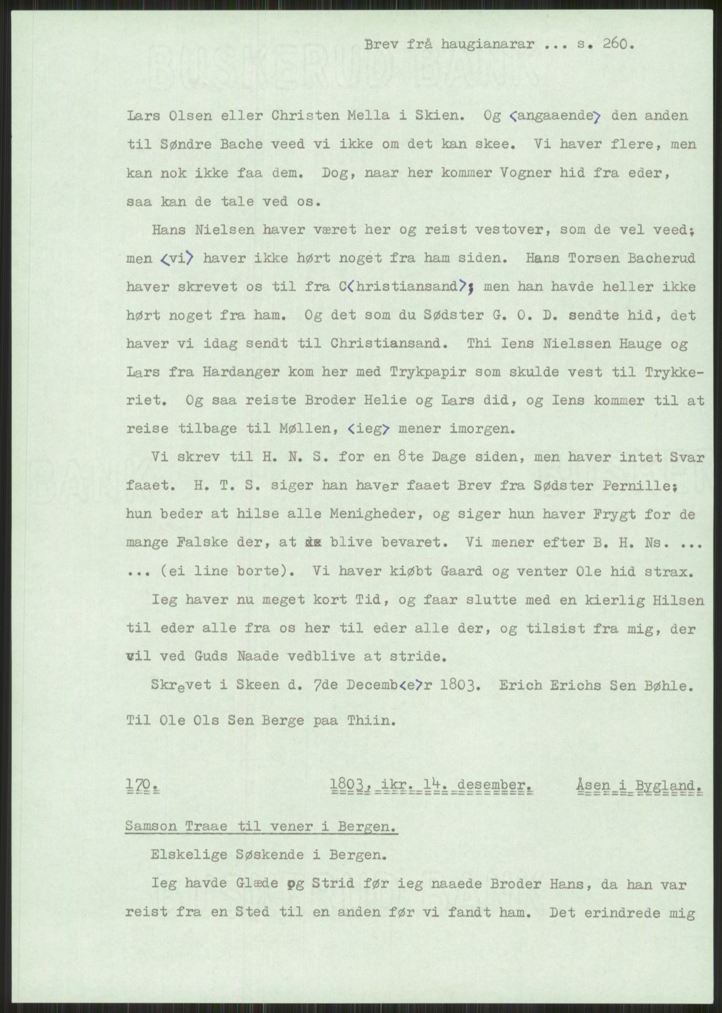 Samlinger til kildeutgivelse, Haugianerbrev, AV/RA-EA-6834/F/L0001: Haugianerbrev I: 1760-1804, 1760-1804, p. 260