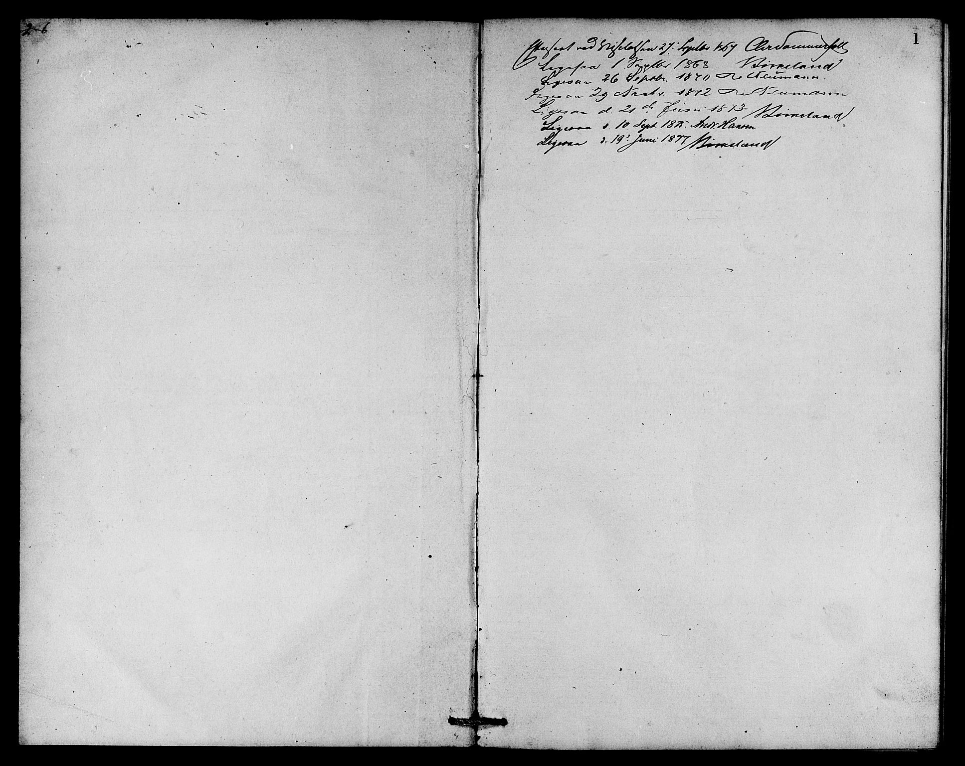 Etne sokneprestembete, SAB/A-75001/H/Hab: Parish register (copy) no. B 3, 1867-1878, p. 1