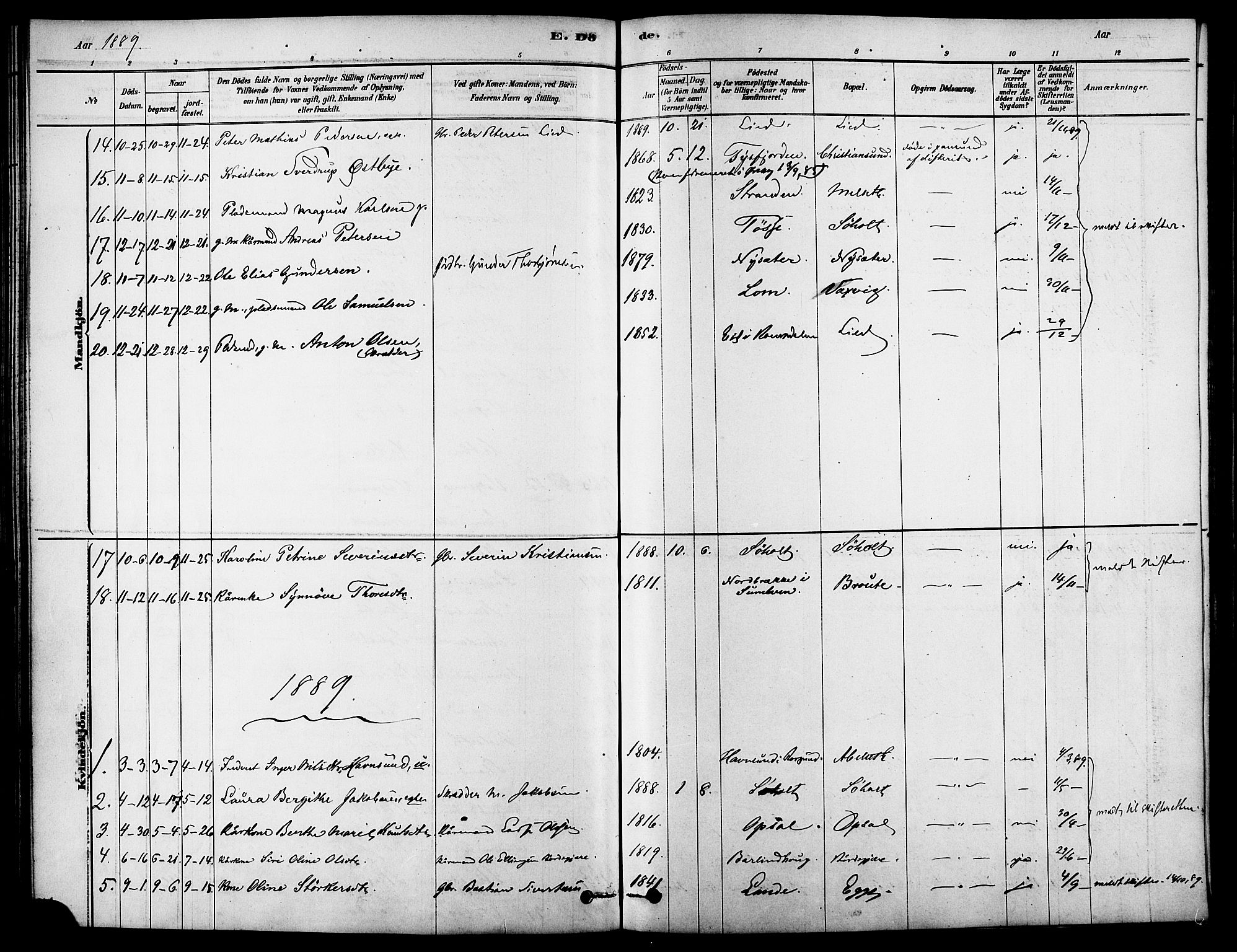 Ministerialprotokoller, klokkerbøker og fødselsregistre - Møre og Romsdal, AV/SAT-A-1454/522/L0315: Parish register (official) no. 522A10, 1878-1890