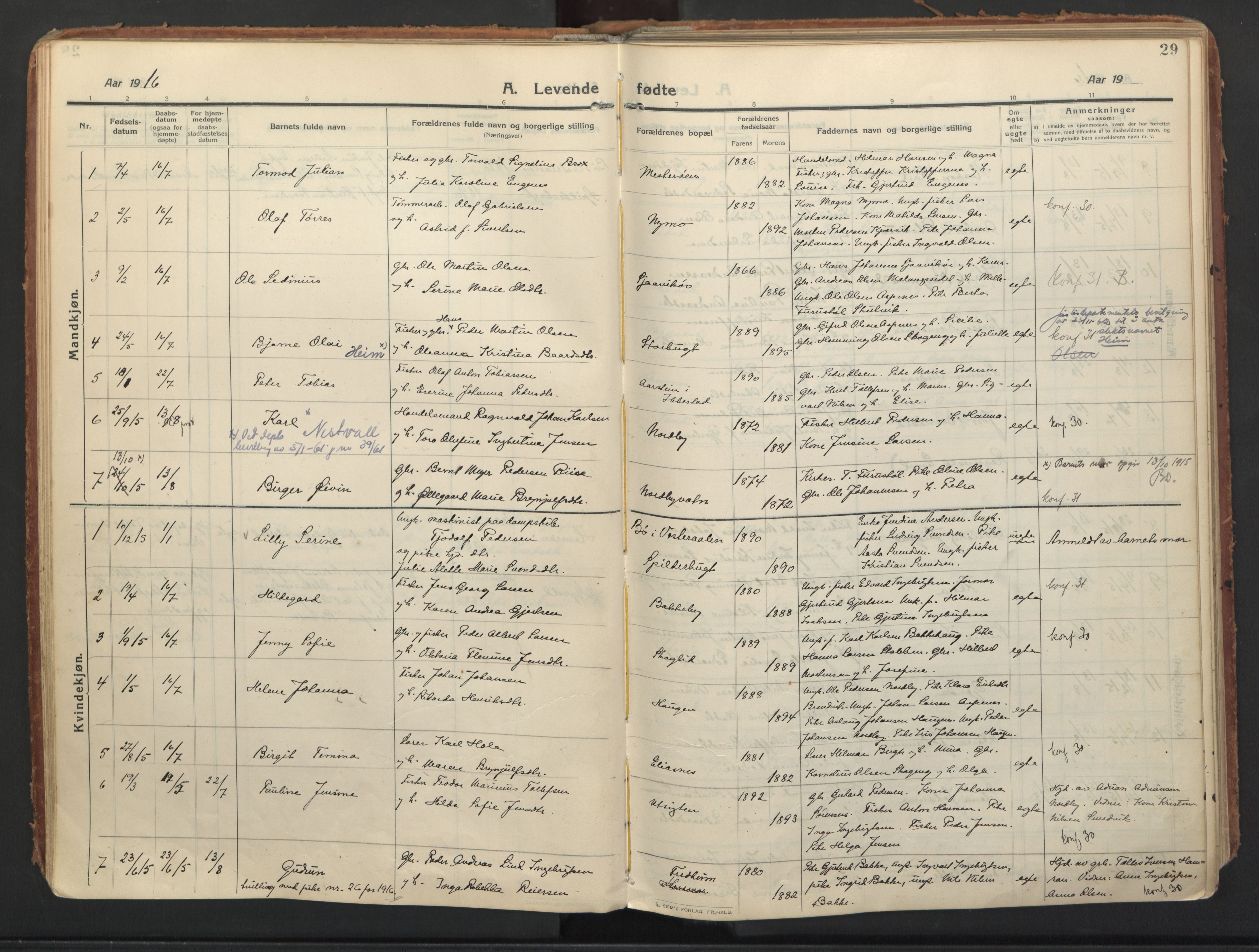 Balsfjord sokneprestembete, AV/SATØ-S-1303/G/Gaa/L0008kirke: Parish register (official) no. 8, 1910-1927, p. 29