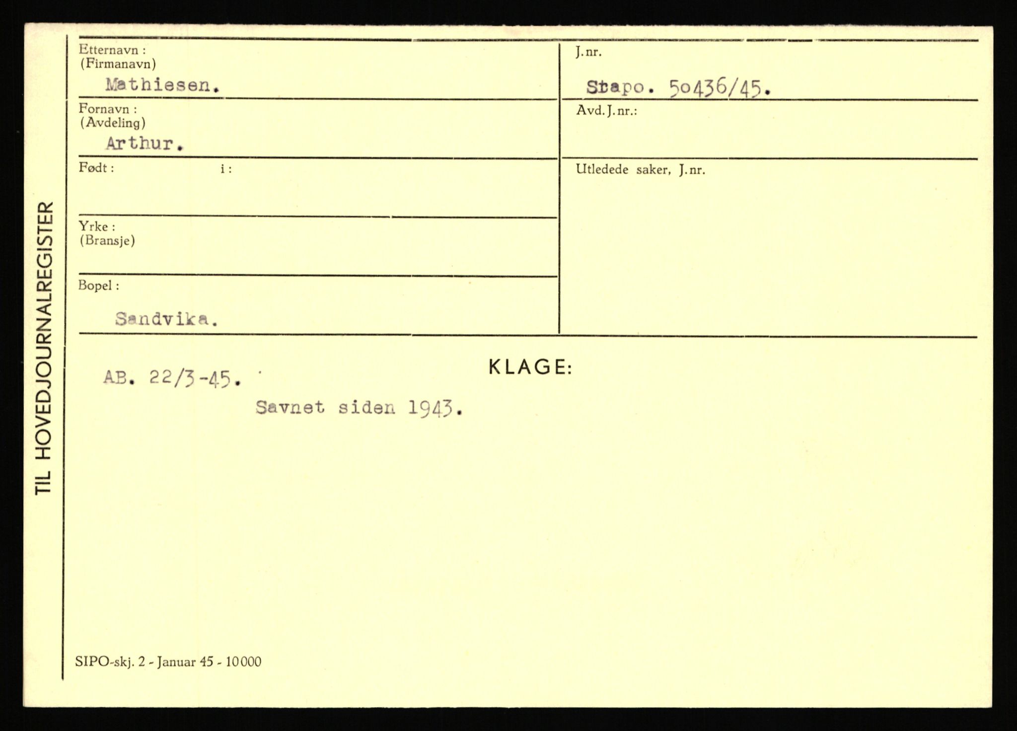 Statspolitiet - Hovedkontoret / Osloavdelingen, AV/RA-S-1329/C/Ca/L0010: Lind - Moksnes, 1943-1945, p. 3197