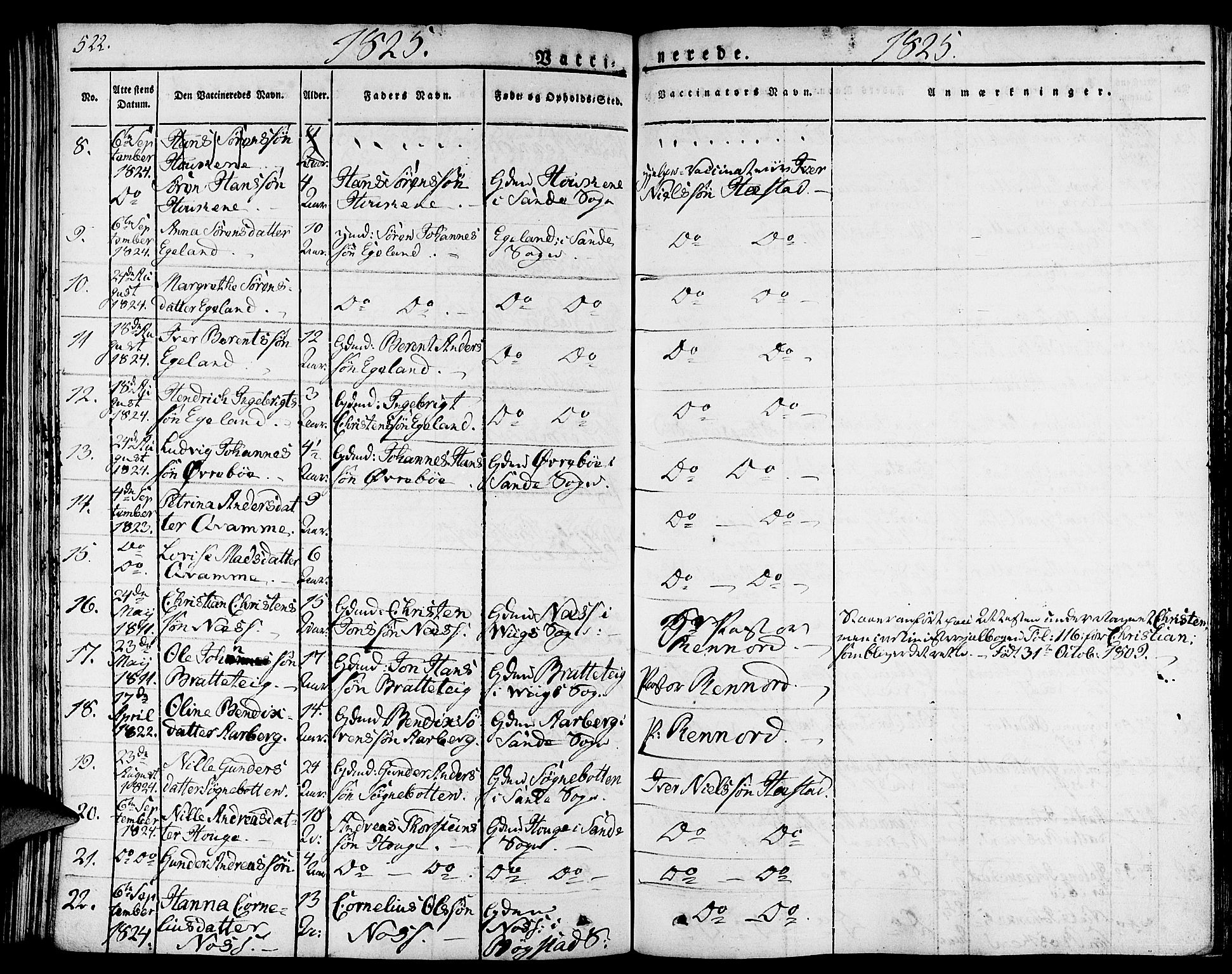 Gaular sokneprestembete, SAB/A-80001/H/Haa: Parish register (official) no. A 3, 1821-1840, p. 522