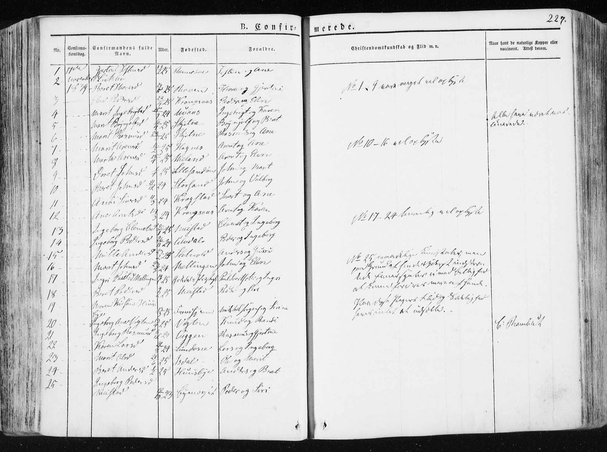 Ministerialprotokoller, klokkerbøker og fødselsregistre - Sør-Trøndelag, SAT/A-1456/665/L0771: Parish register (official) no. 665A06, 1830-1856, p. 227