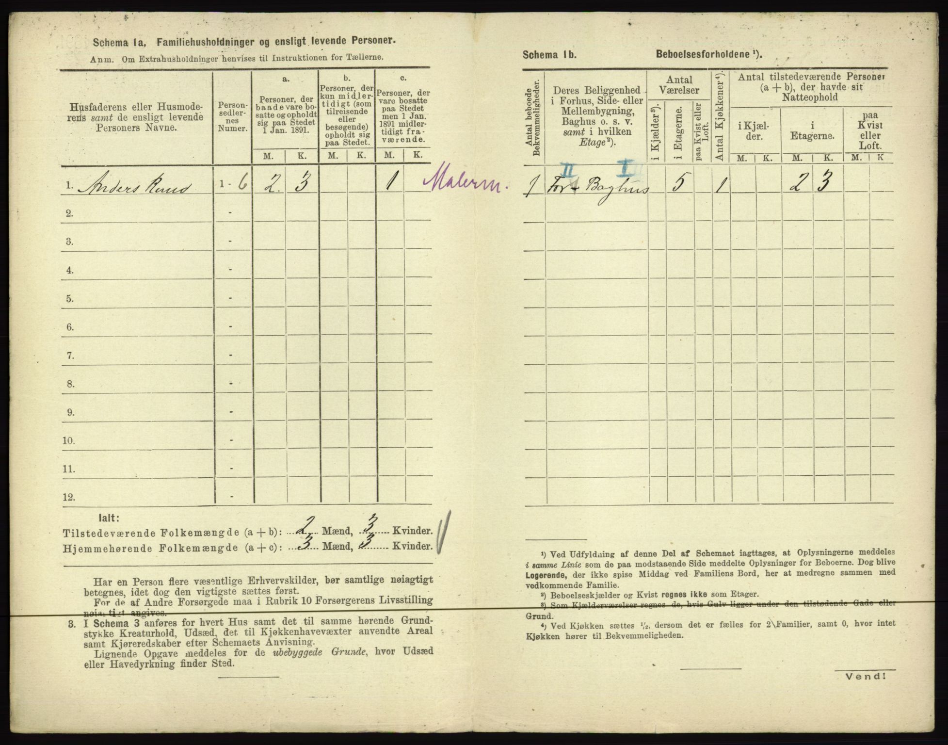 RA, 1891 census for 0601 Hønefoss, 1891, p. 322