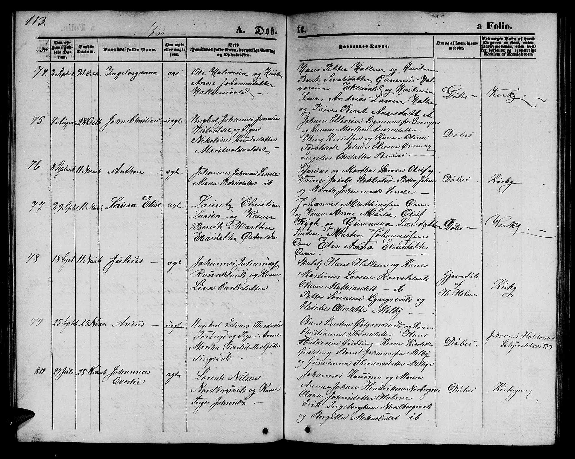 Ministerialprotokoller, klokkerbøker og fødselsregistre - Nord-Trøndelag, AV/SAT-A-1458/723/L0254: Parish register (copy) no. 723C02, 1858-1868, p. 113