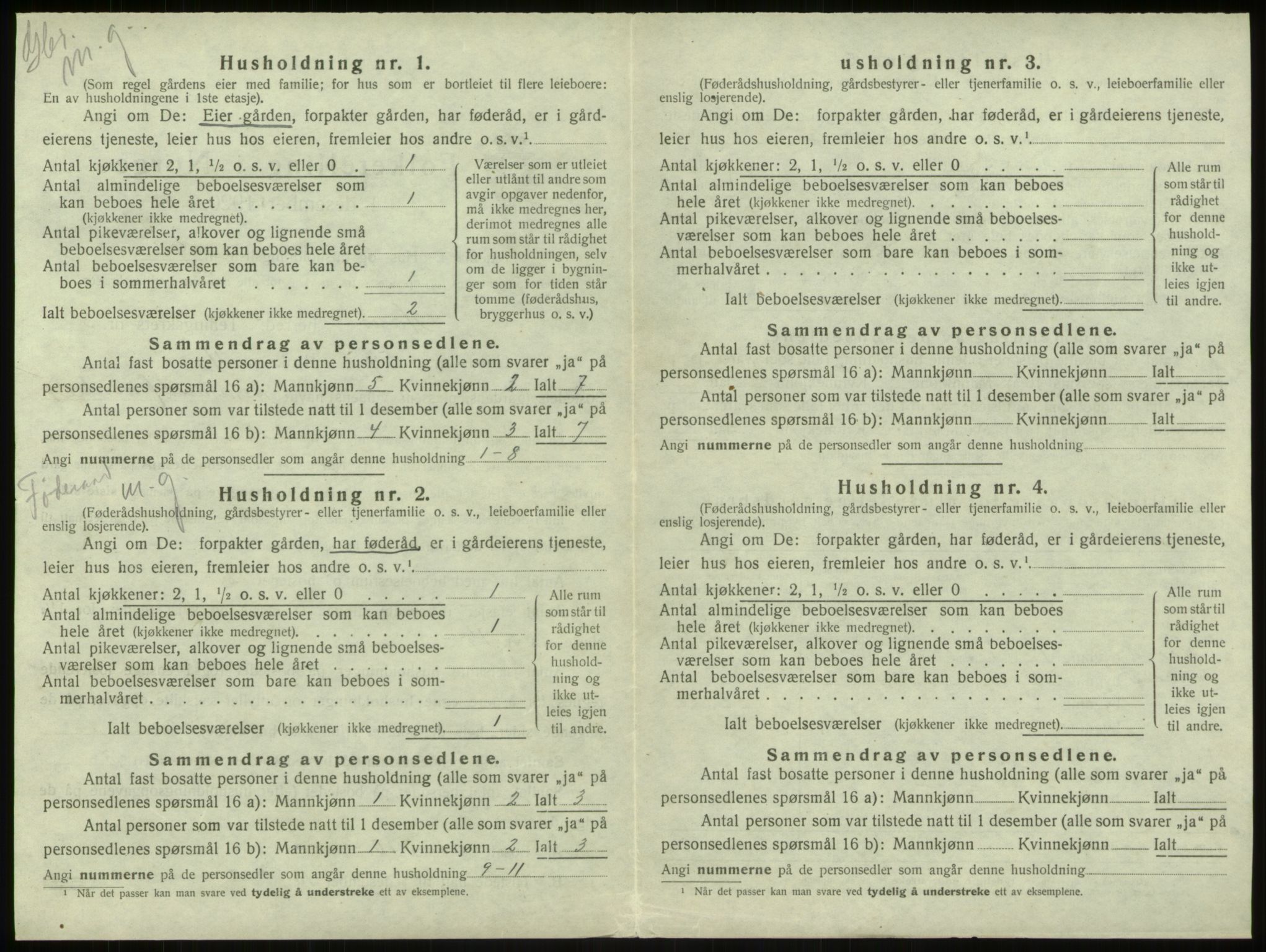 SAB, 1920 census for Haus, 1920, p. 210