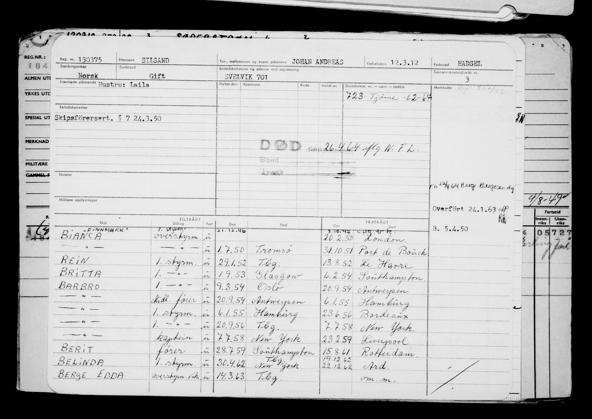 Direktoratet for sjømenn, AV/RA-S-3545/G/Gb/L0103: Hovedkort, 1912, p. 205