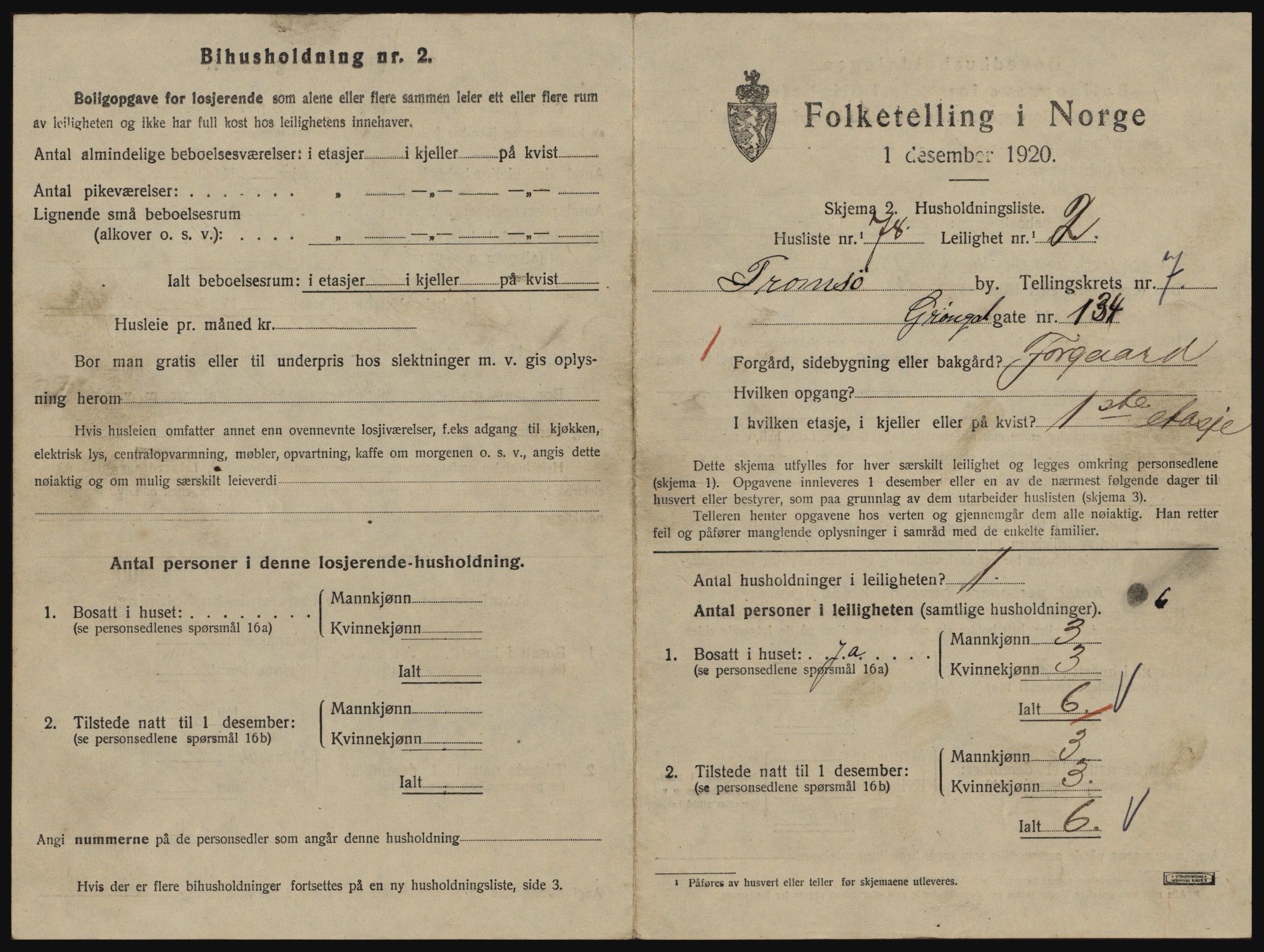 SATØ, 1920 census for Tromsø, 1920, p. 4431