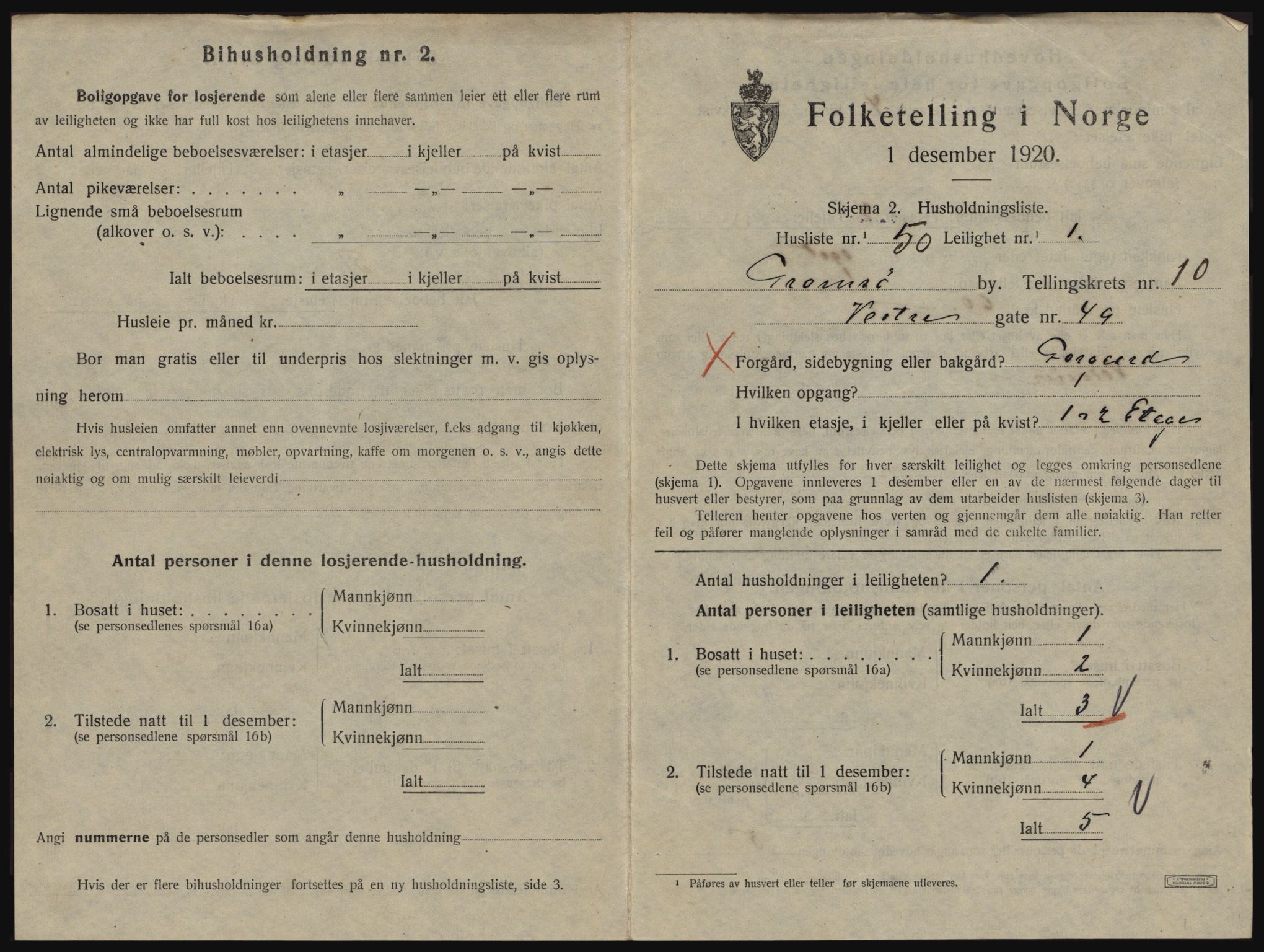 SATØ, 1920 census for Tromsø, 1920, p. 5383