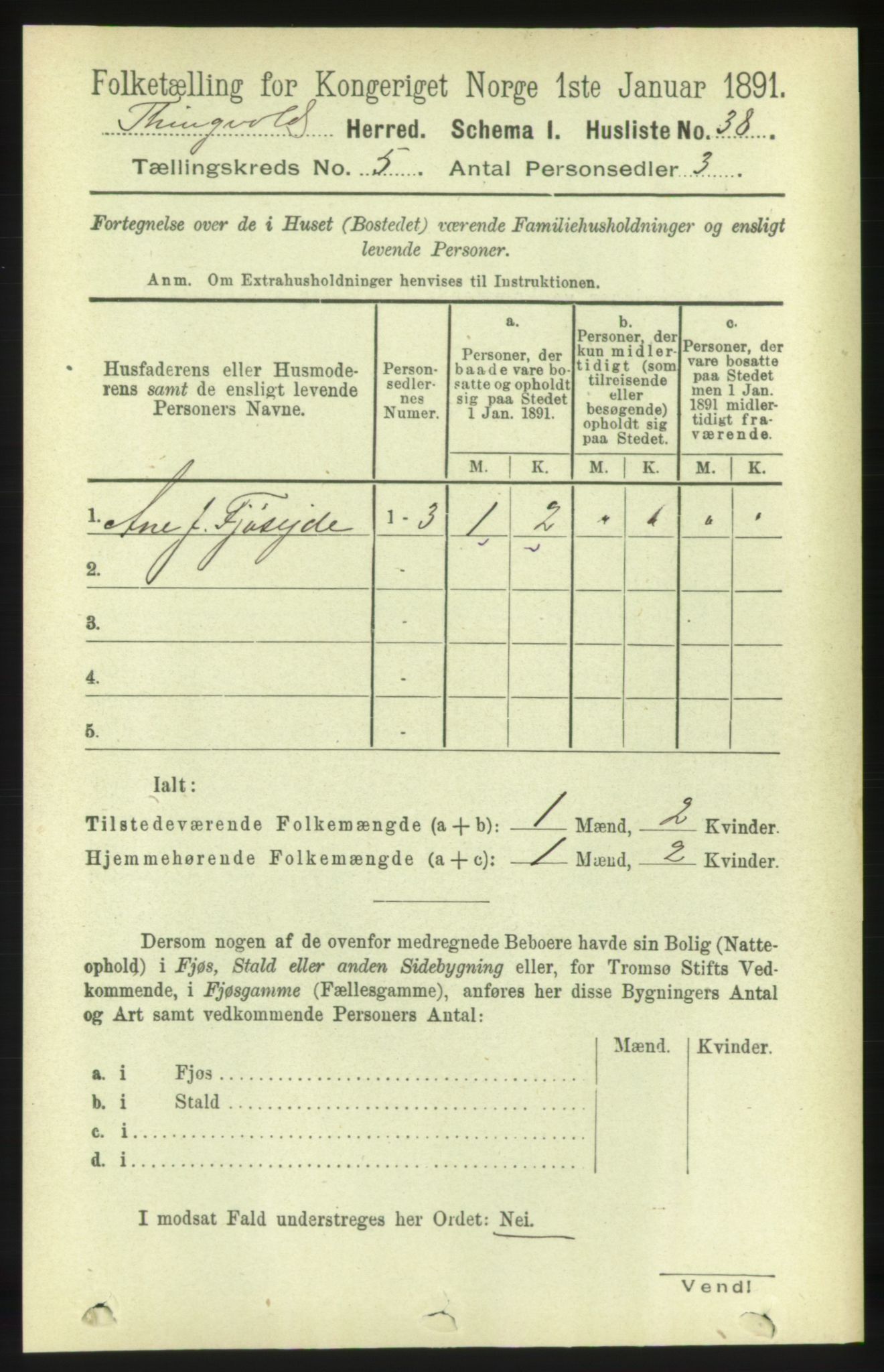 RA, 1891 census for 1560 Tingvoll, 1891, p. 2043