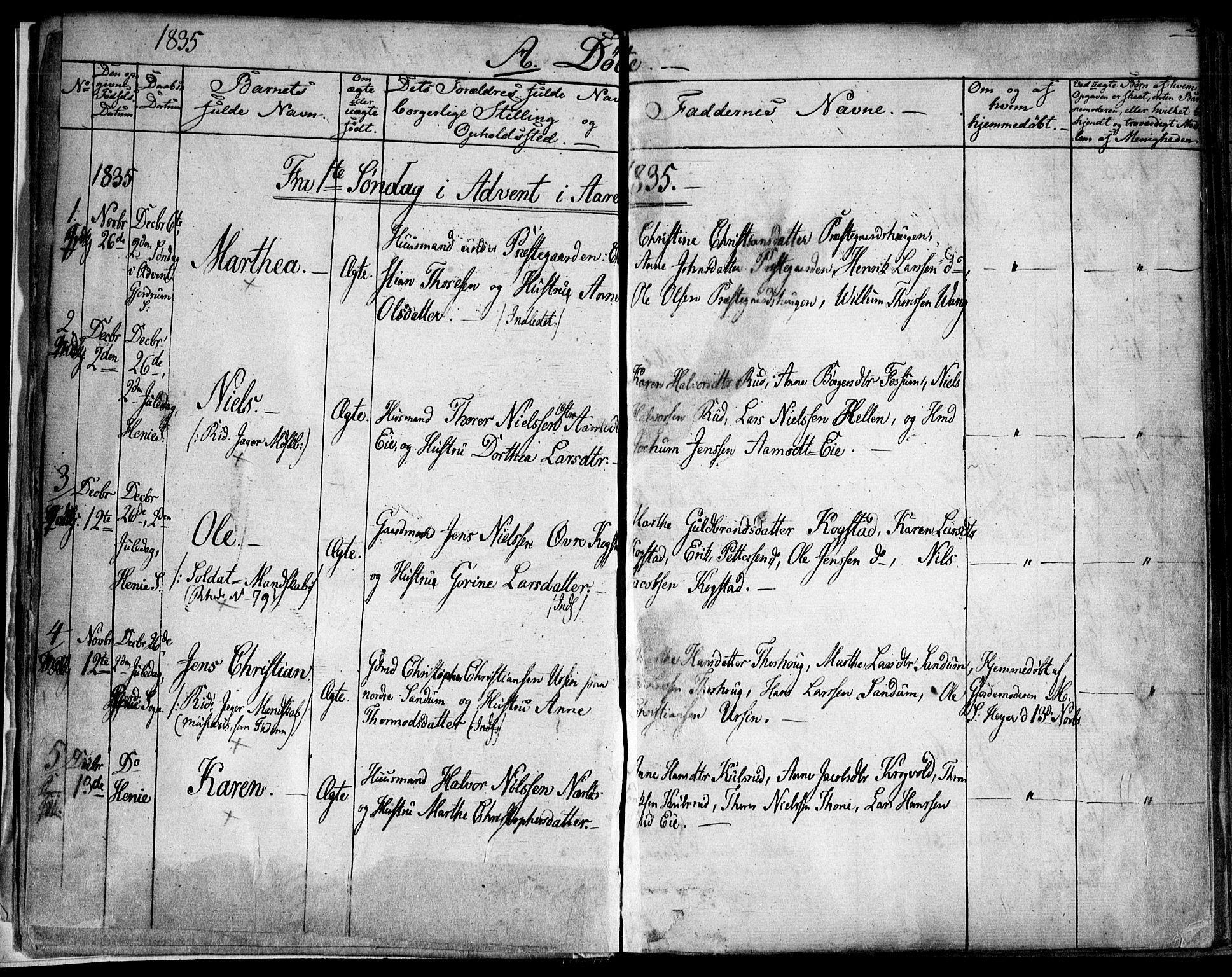 Gjerdrum prestekontor Kirkebøker, AV/SAO-A-10412b/F/Fa/L0005: Parish register (official) no. I 5, 1835-1845, p. 2