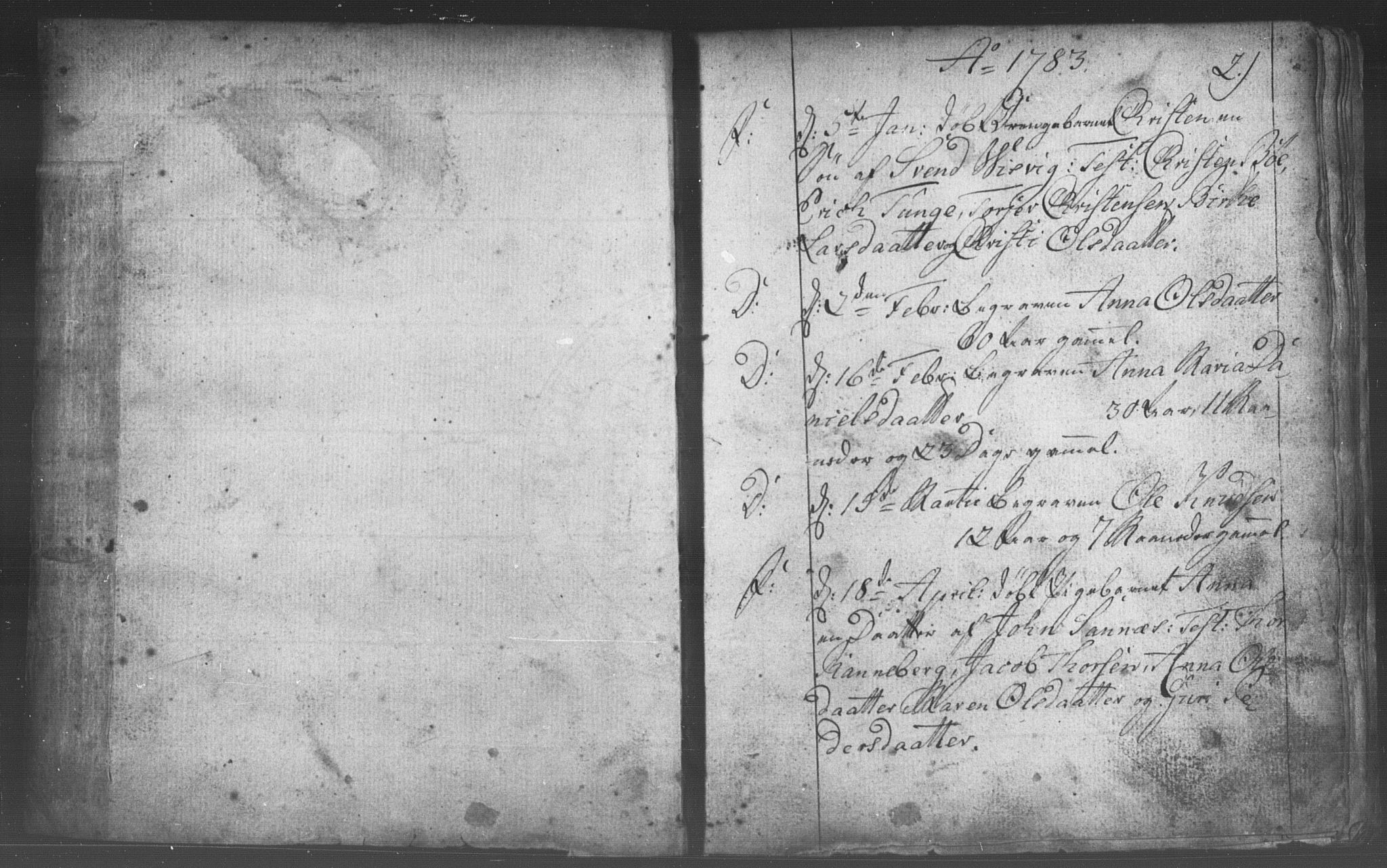 Domkirken sokneprestkontor, SAST/A-101812/001/30/30BB/L0006: Parish register (copy) no. B 6, 1783-1815, p. 2