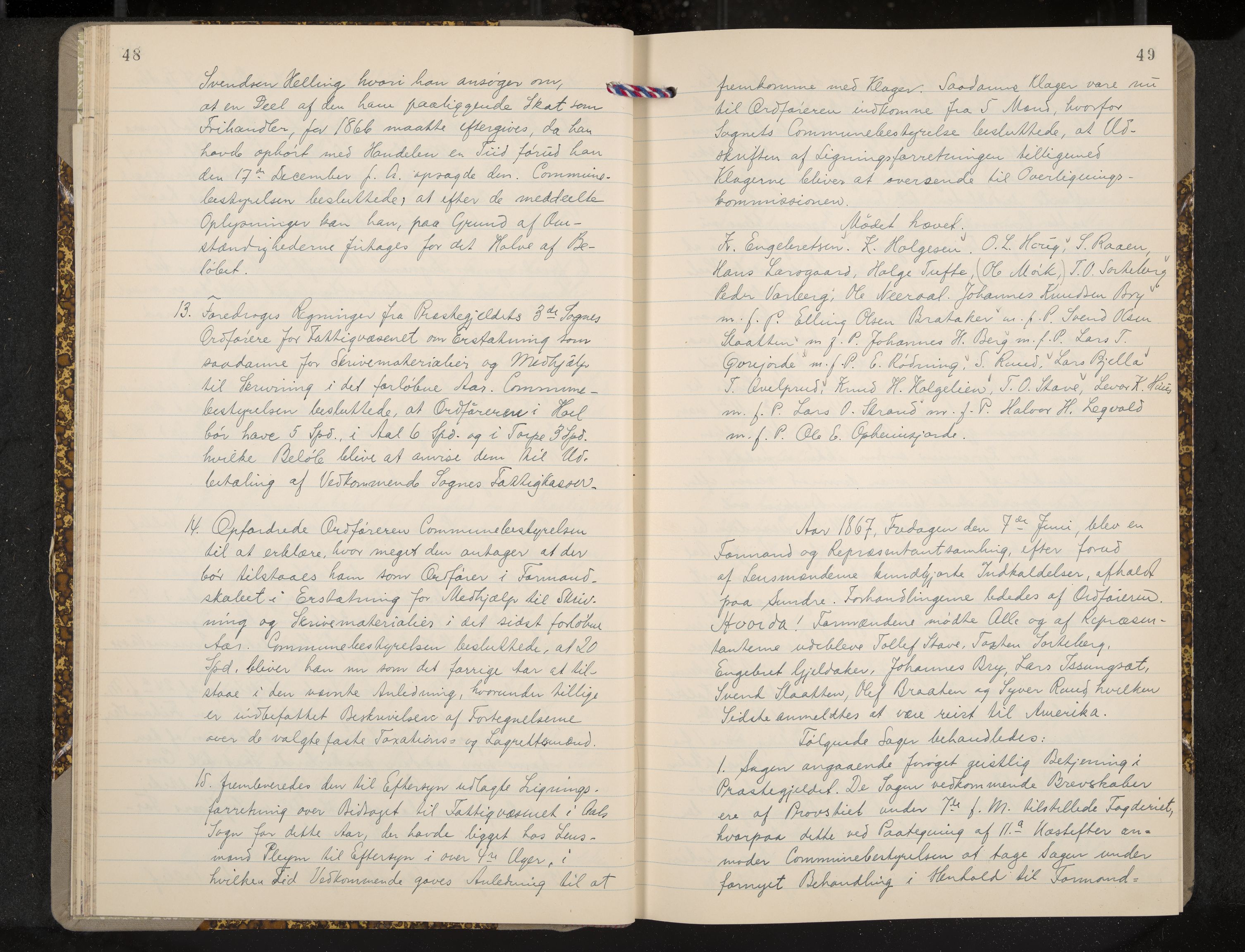 Ål formannskap og sentraladministrasjon, IKAK/0619021/A/Aa/L0003: Utskrift av møtebok, 1864-1880, p. 48-49