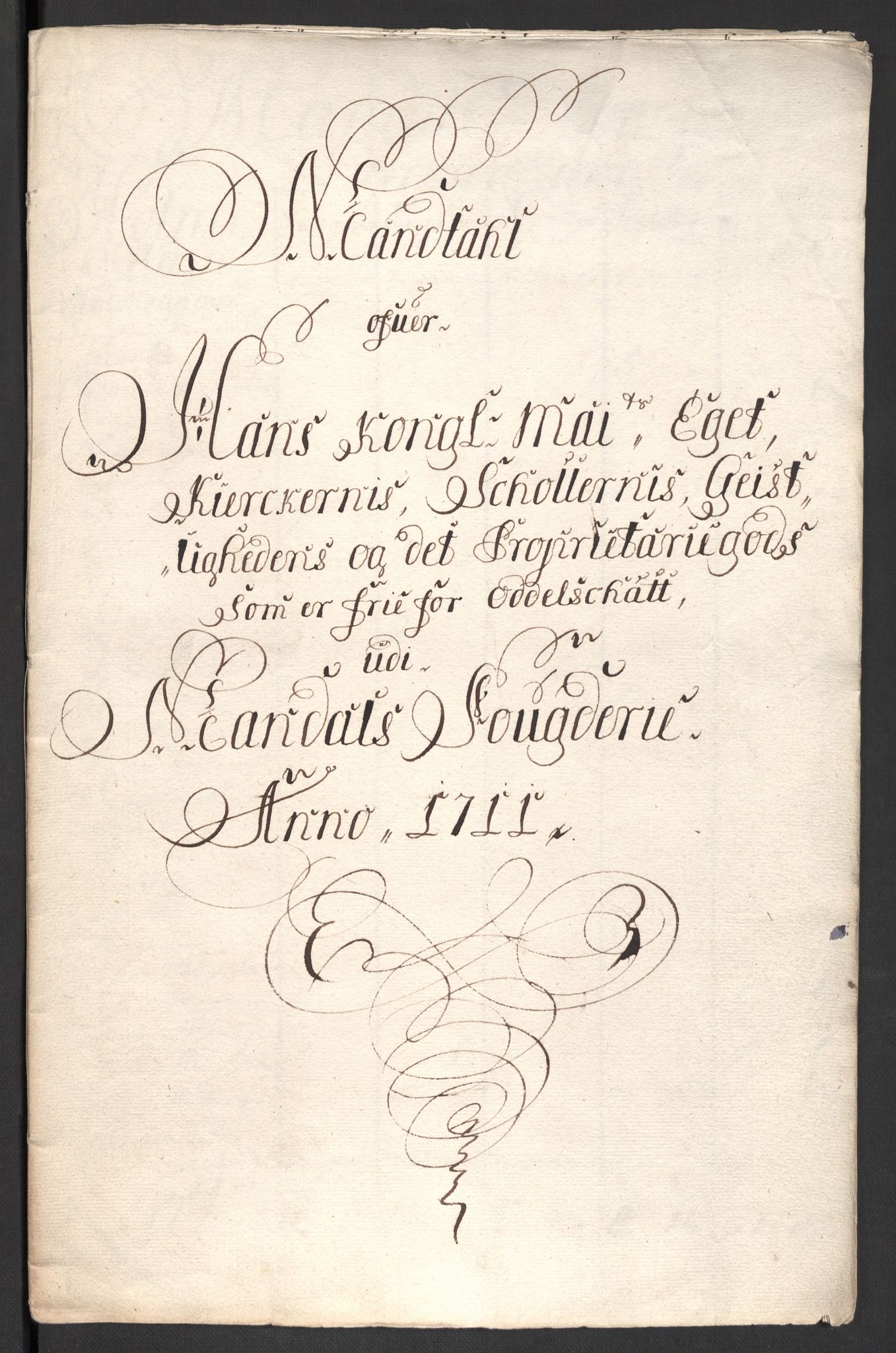 Rentekammeret inntil 1814, Reviderte regnskaper, Fogderegnskap, AV/RA-EA-4092/R43/L2554: Fogderegnskap Lista og Mandal, 1711, p. 216