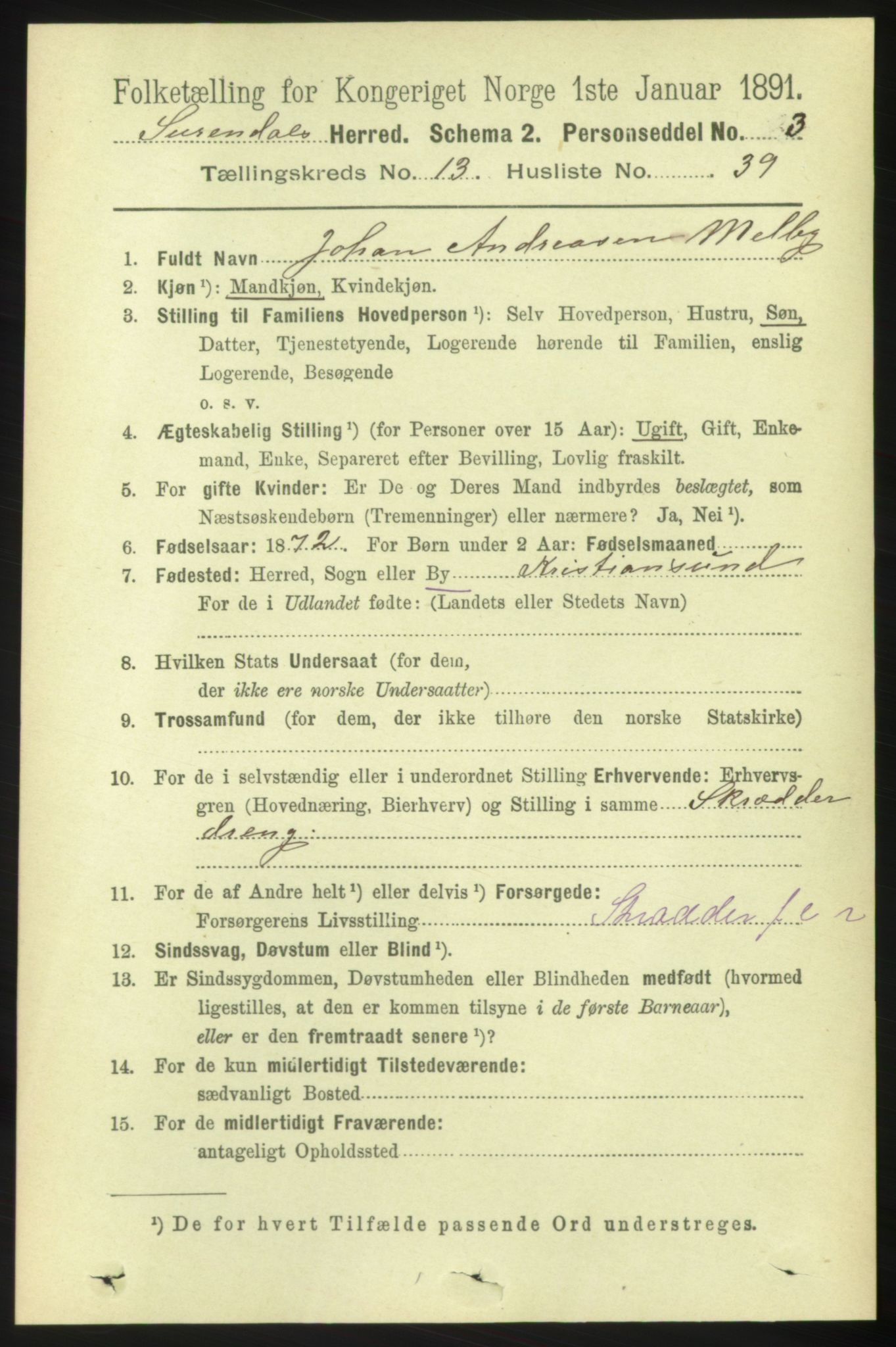 RA, 1891 census for 1566 Surnadal, 1891, p. 3374