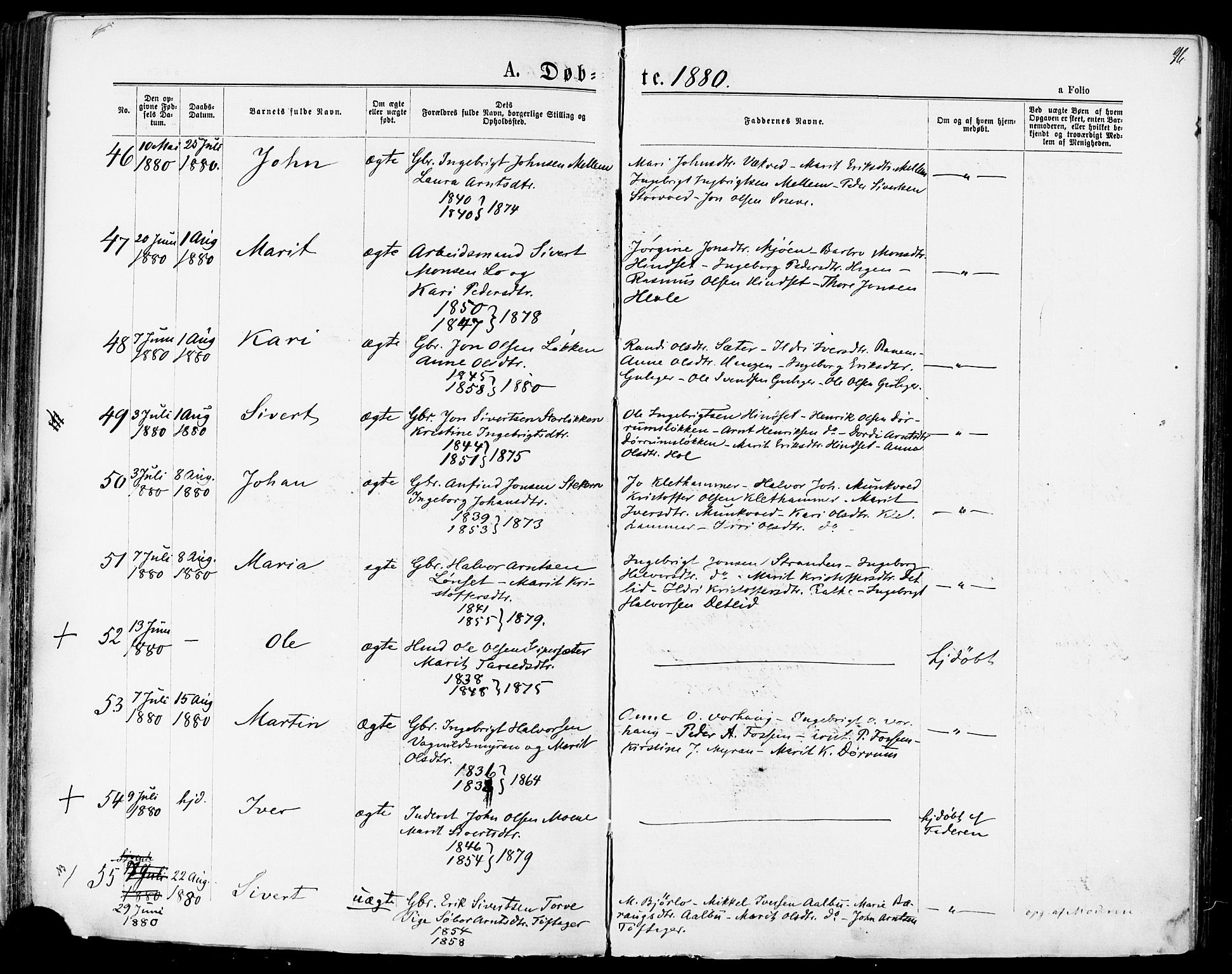 Ministerialprotokoller, klokkerbøker og fødselsregistre - Sør-Trøndelag, AV/SAT-A-1456/678/L0900: Parish register (official) no. 678A09, 1872-1881, p. 96