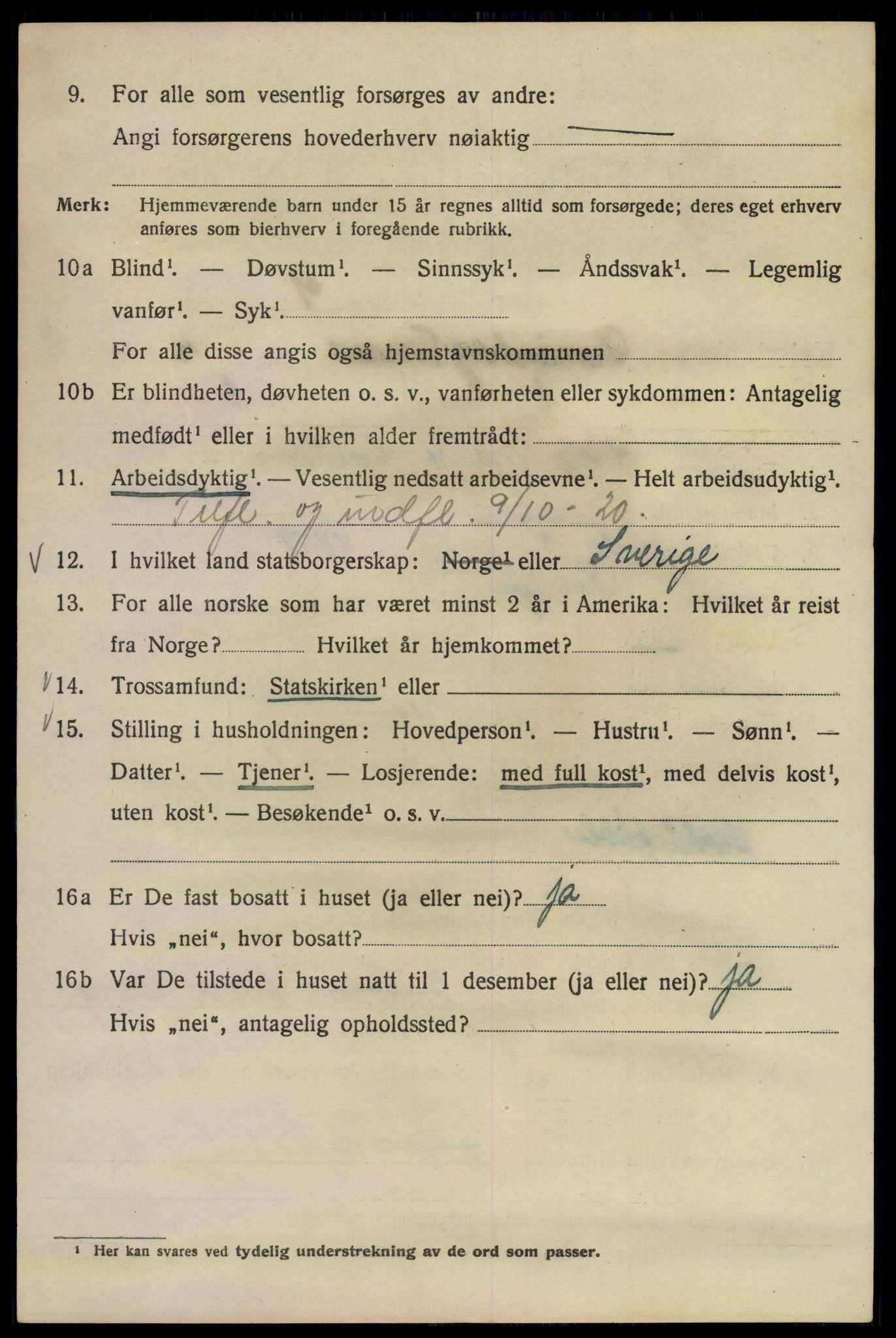 SAO, 1920 census for Kristiania, 1920, p. 618916