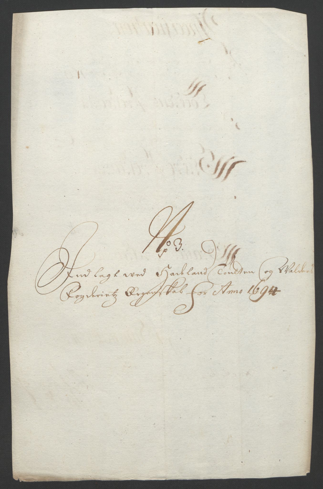 Rentekammeret inntil 1814, Reviderte regnskaper, Fogderegnskap, AV/RA-EA-4092/R18/L1292: Fogderegnskap Hadeland, Toten og Valdres, 1693-1694, p. 254