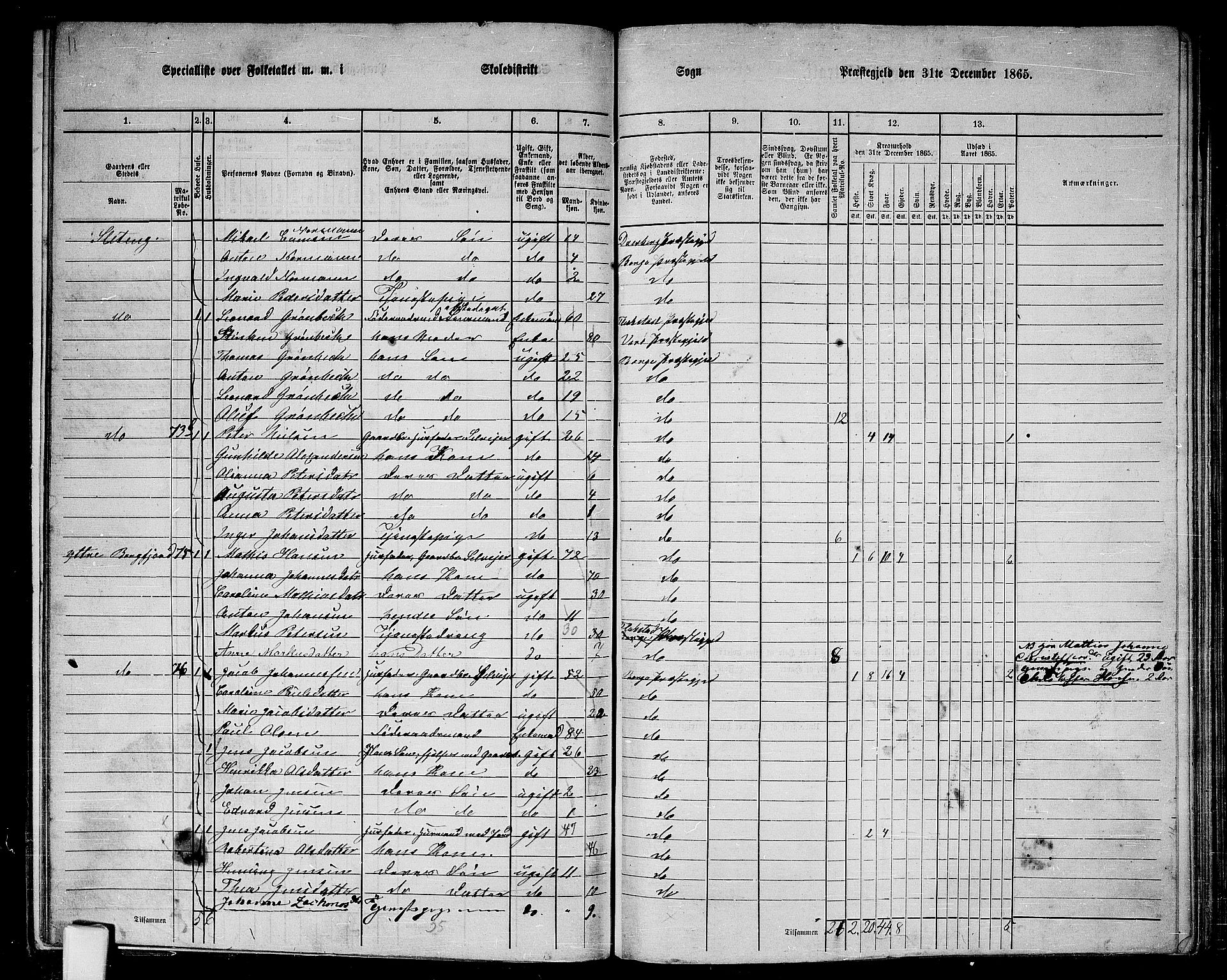 RA, 1865 census for Borge, 1865, p. 34