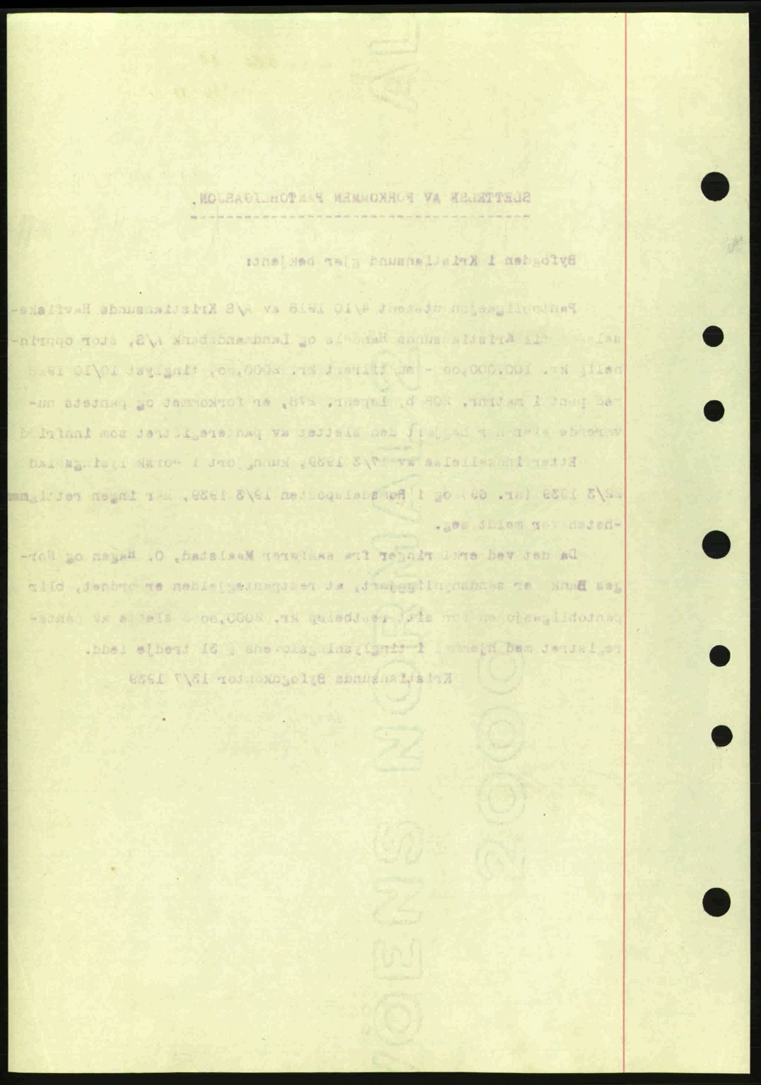 Kristiansund byfogd, SAT/A-4587/A/27: Mortgage book no. 31, 1938-1939, Diary no: : 580/1939
