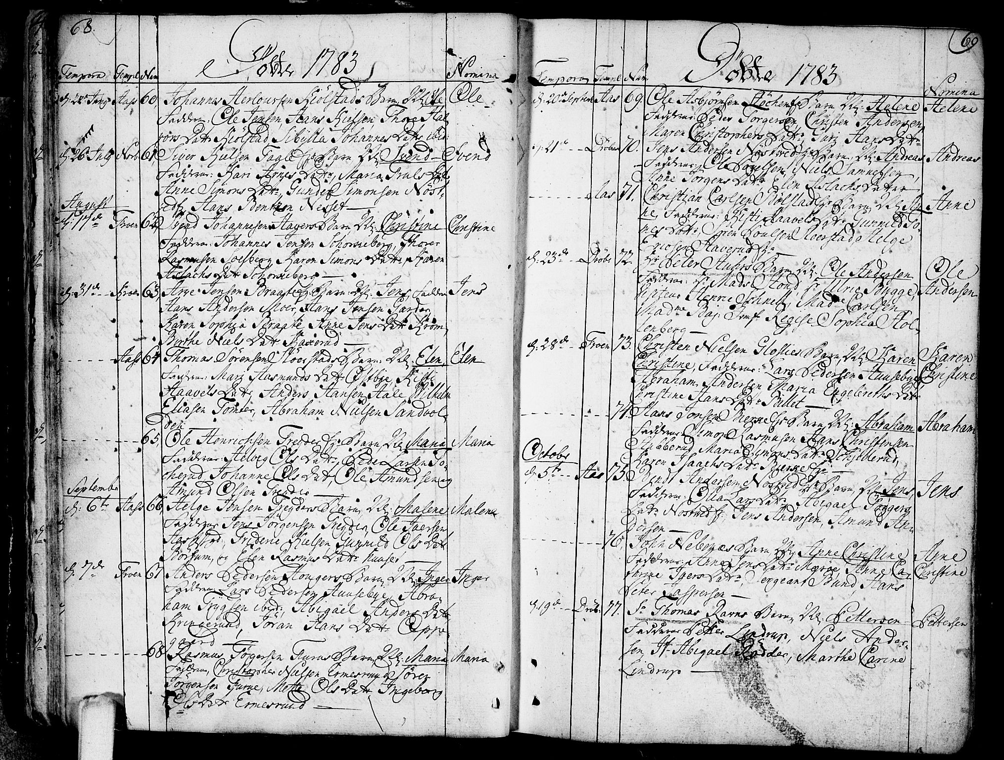 Ås prestekontor Kirkebøker, AV/SAO-A-10894/F/Fa/L0002: Parish register (official) no. I 2, 1778-1813, p. 68-69