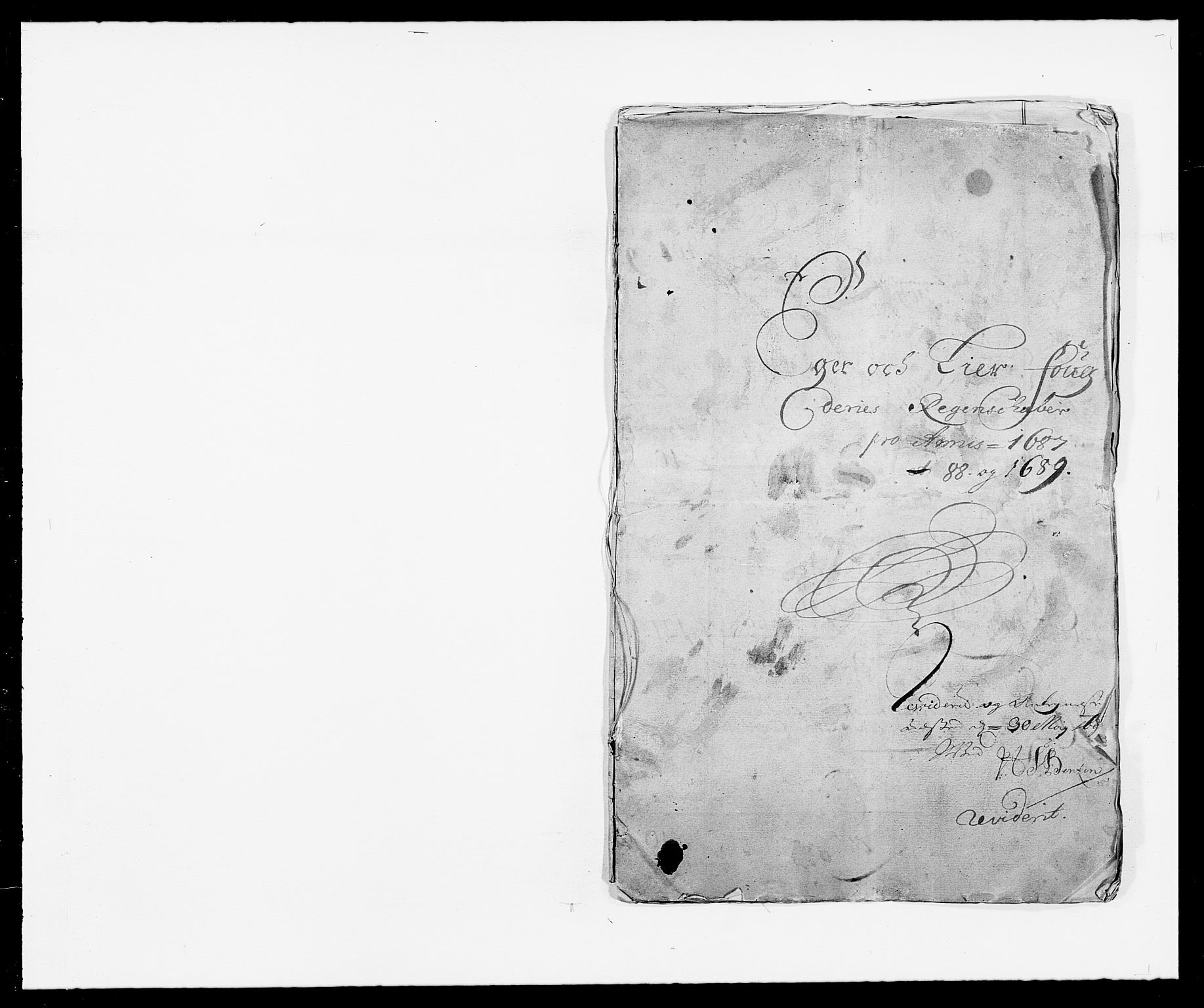Rentekammeret inntil 1814, Reviderte regnskaper, Fogderegnskap, RA/EA-4092/R28/L1688: Fogderegnskap Eiker og Lier, 1687-1689, p. 2