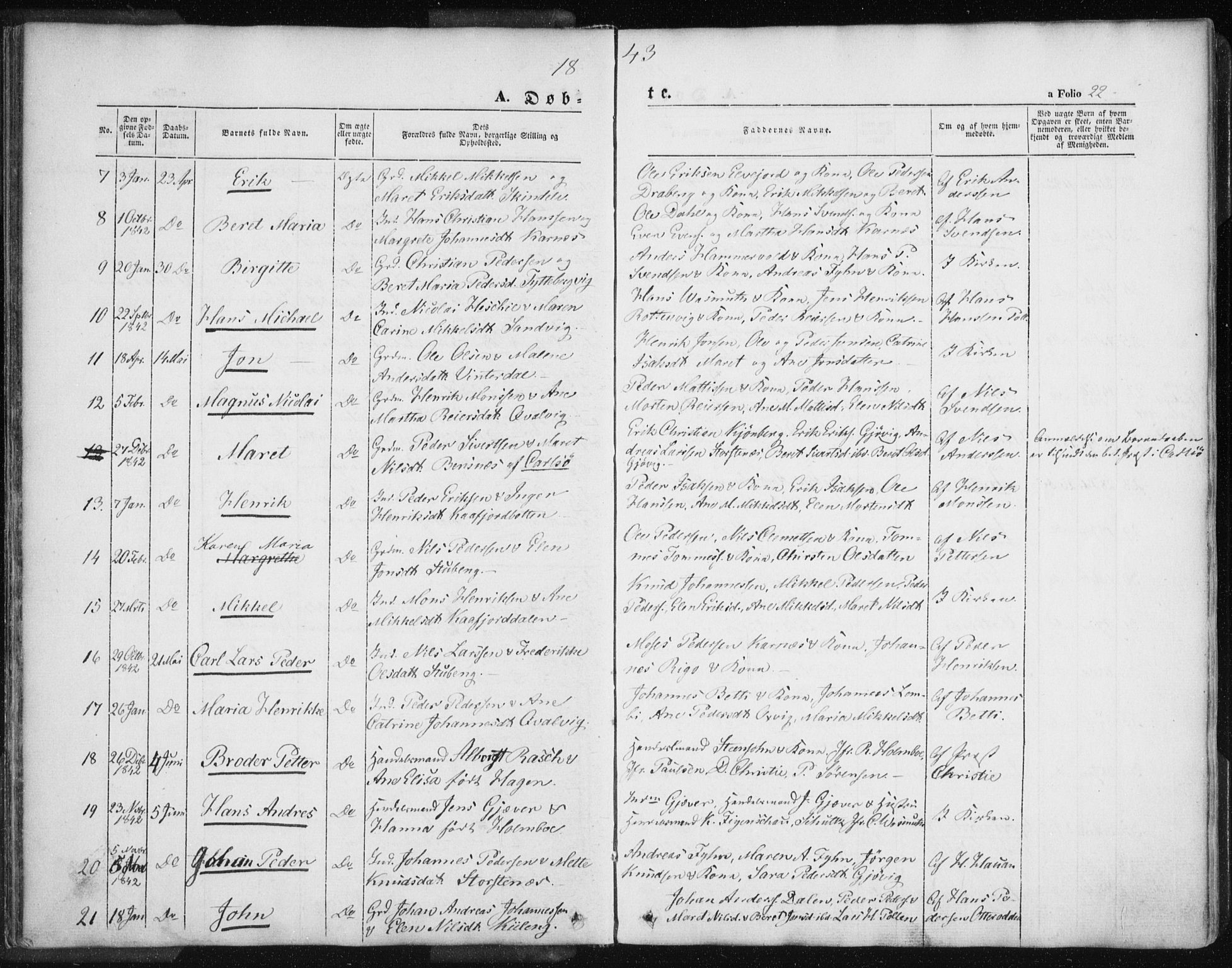 Lyngen sokneprestembete, AV/SATØ-S-1289/H/He/Hea/L0004kirke: Parish register (official) no. 4, 1839-1858, p. 22
