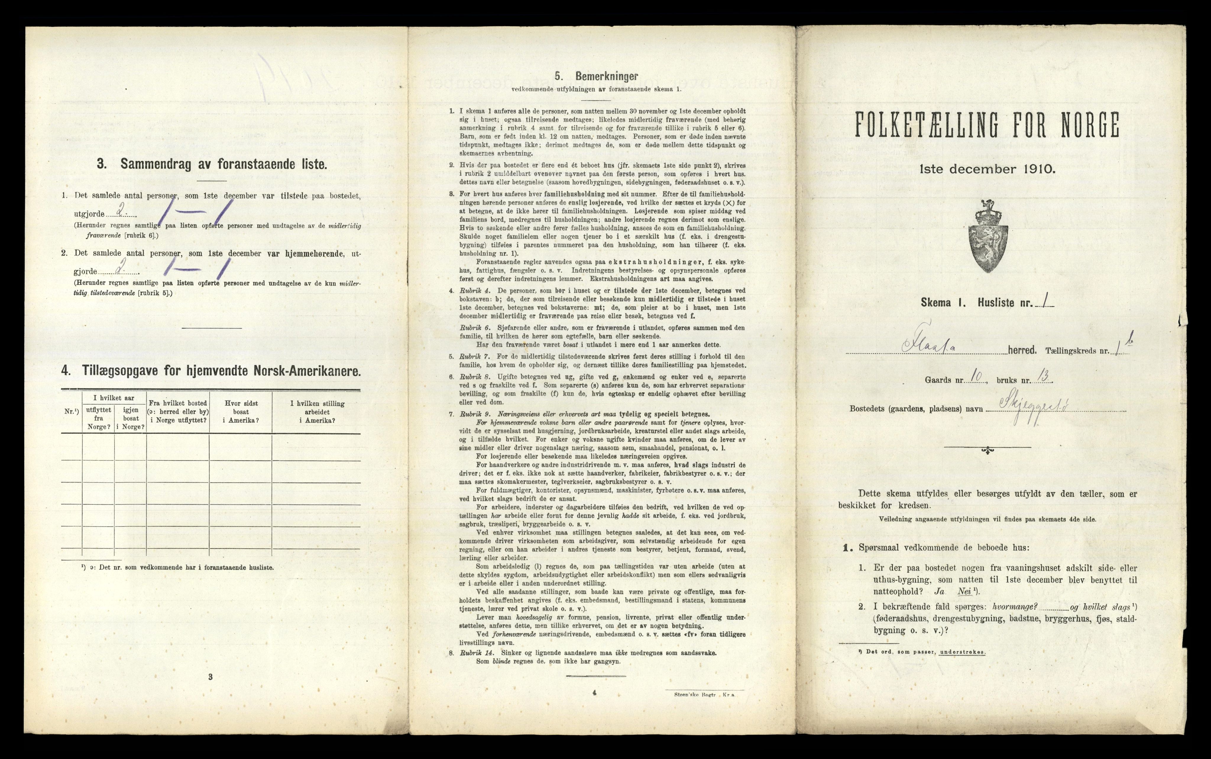 RA, 1910 census for Flosta, 1910, p. 173