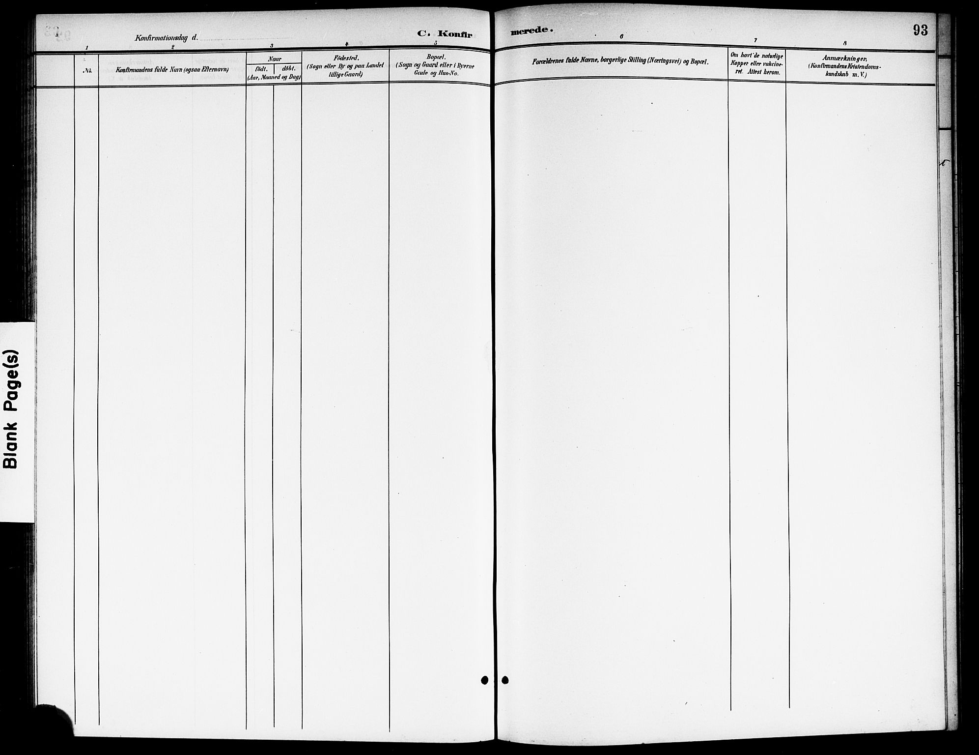 Nes prestekontor Kirkebøker, AV/SAO-A-10410/G/Gb/L0001: Parish register (copy) no. II 1, 1901-1917, p. 93