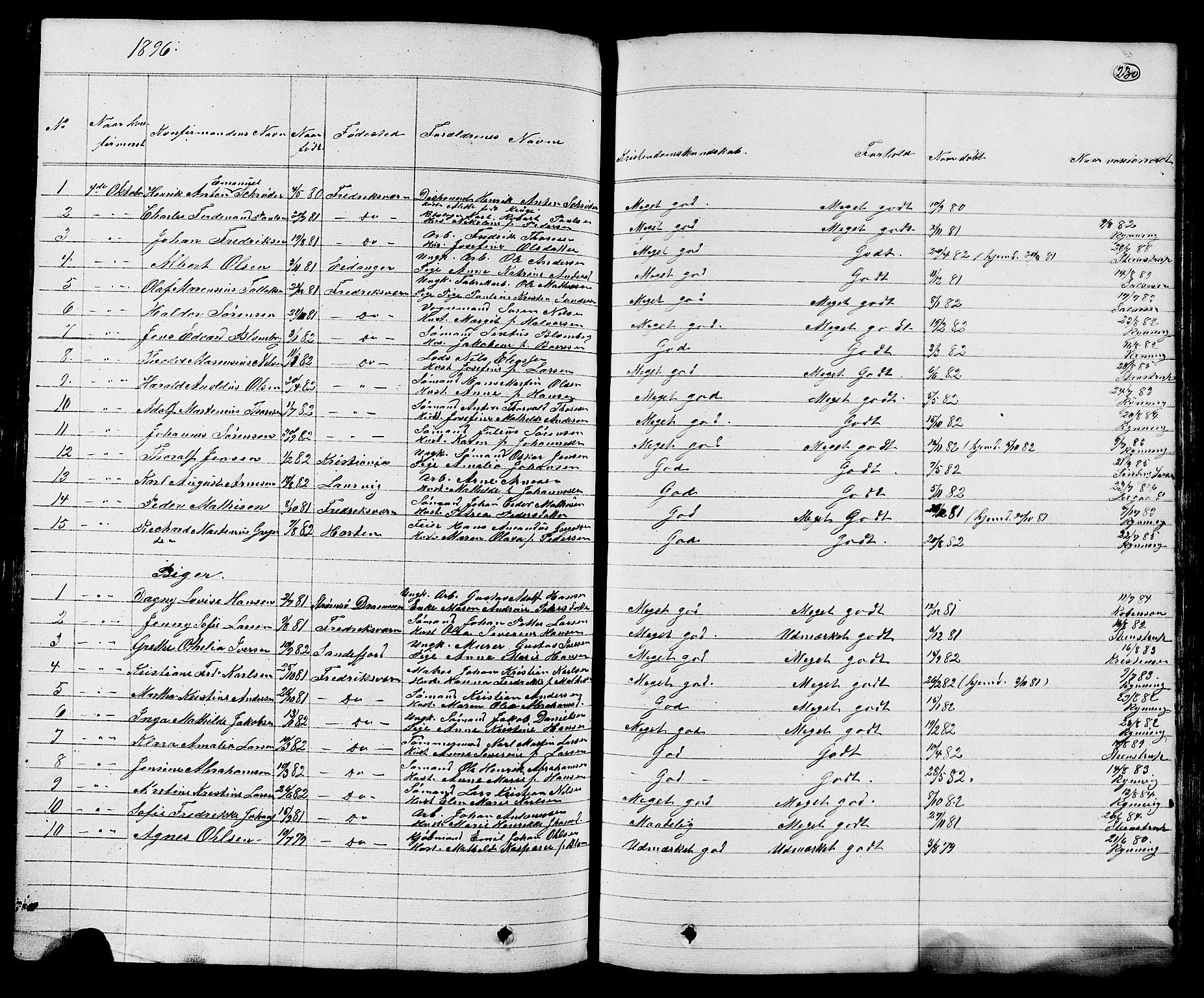 Stavern kirkebøker, SAKO/A-318/G/Ga/L0002: Parish register (copy) no. 2, 1839-1909, p. 230