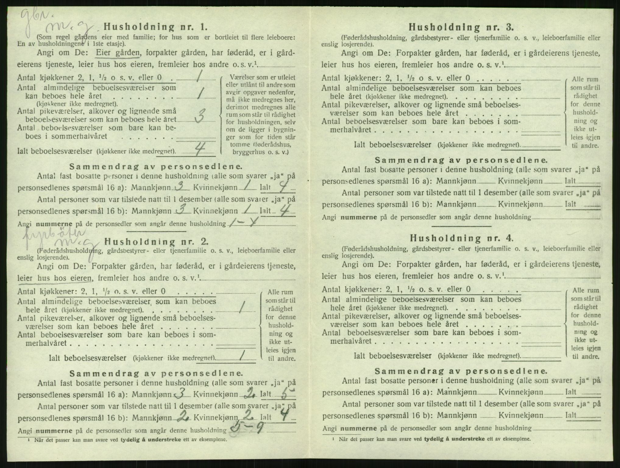 SAT, 1920 census for Vevelstad, 1920, p. 243